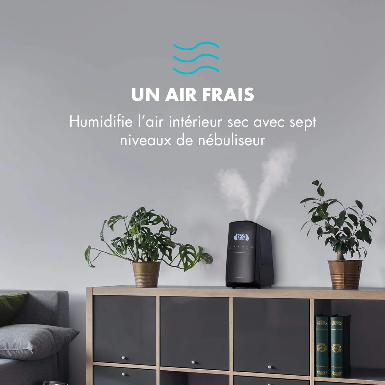 Klarstein VapoAir Opal humidificateur 5L noir brume chaude