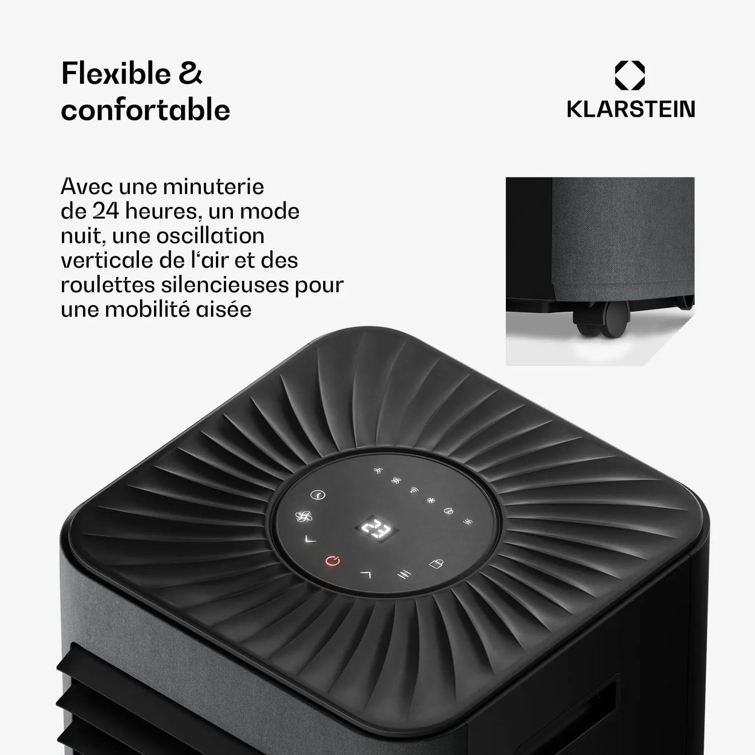 Klarstein AireLux climatiseur mobile 9000 BTU gris foncé