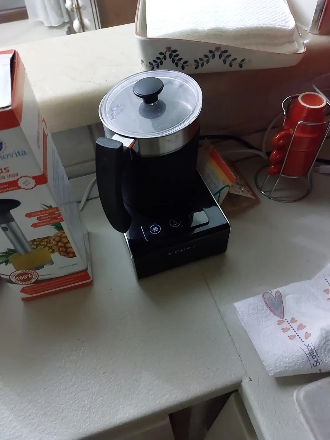 Beper BB.200 mousseur à lait 500 ml noir induction magnétique