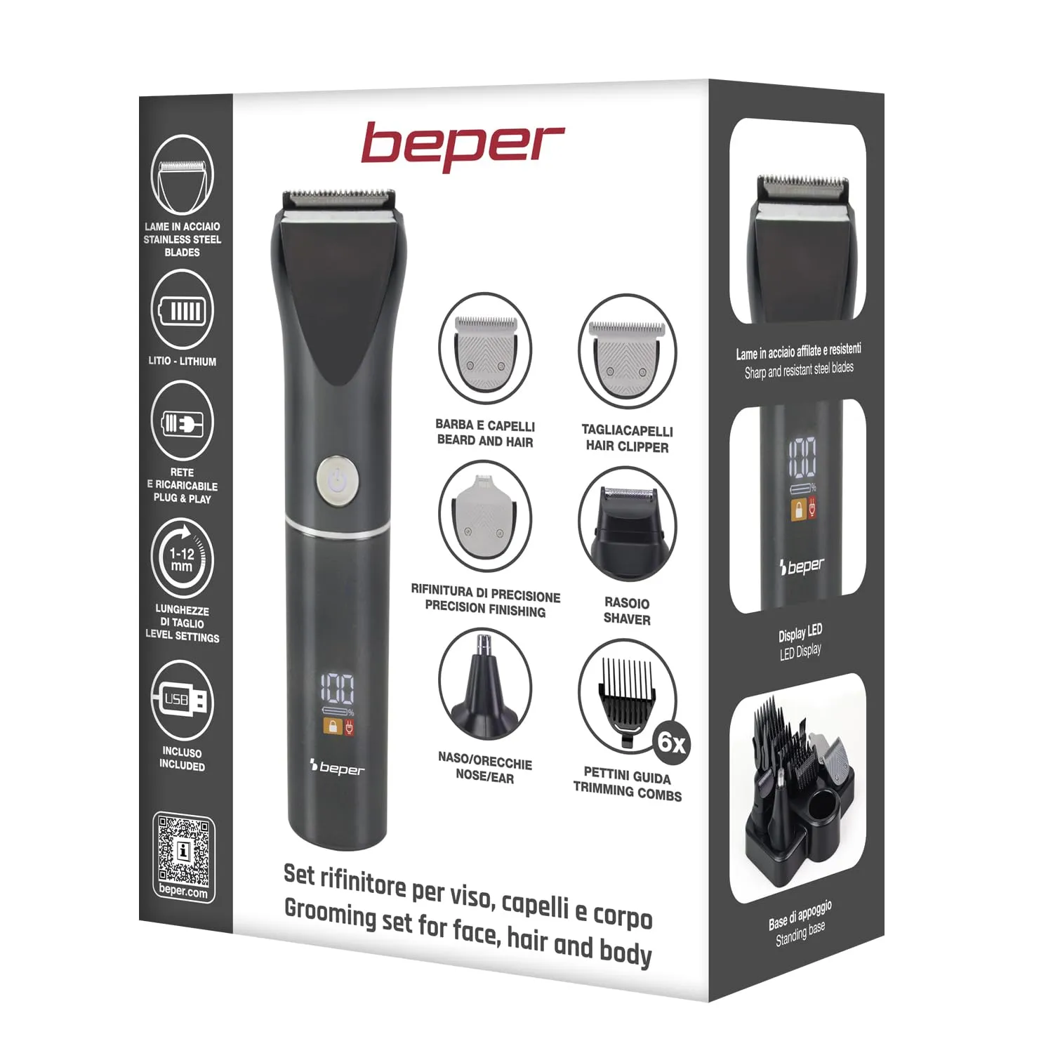 Beper P304CAP050 TrimX 12 tondeuse multifonction 12 pcs