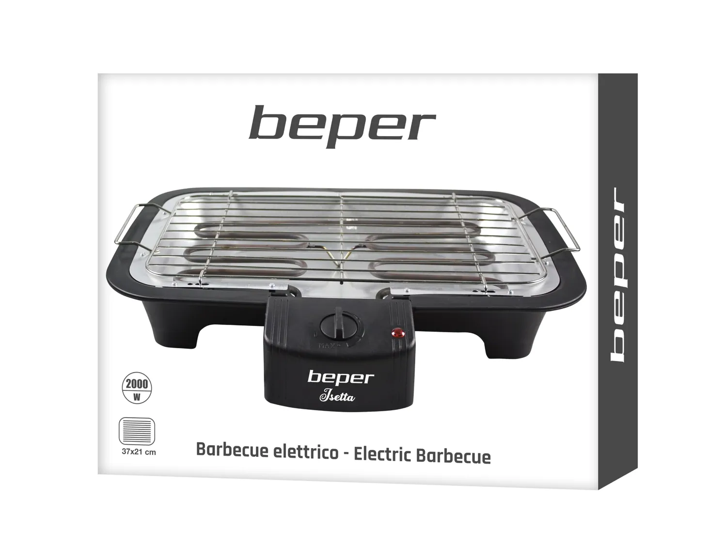 Beper BT.410 barbecue électrique 2000 W 37x21 cm