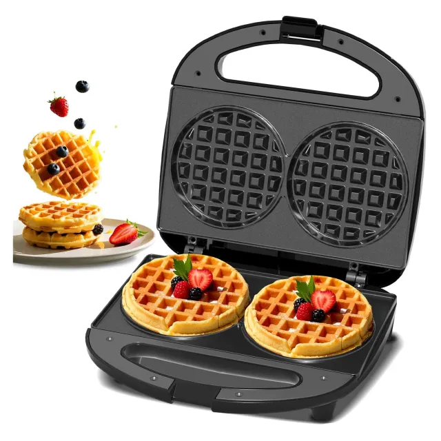 YASHE Mini Gaufrier Double gaufrier antiadhésif