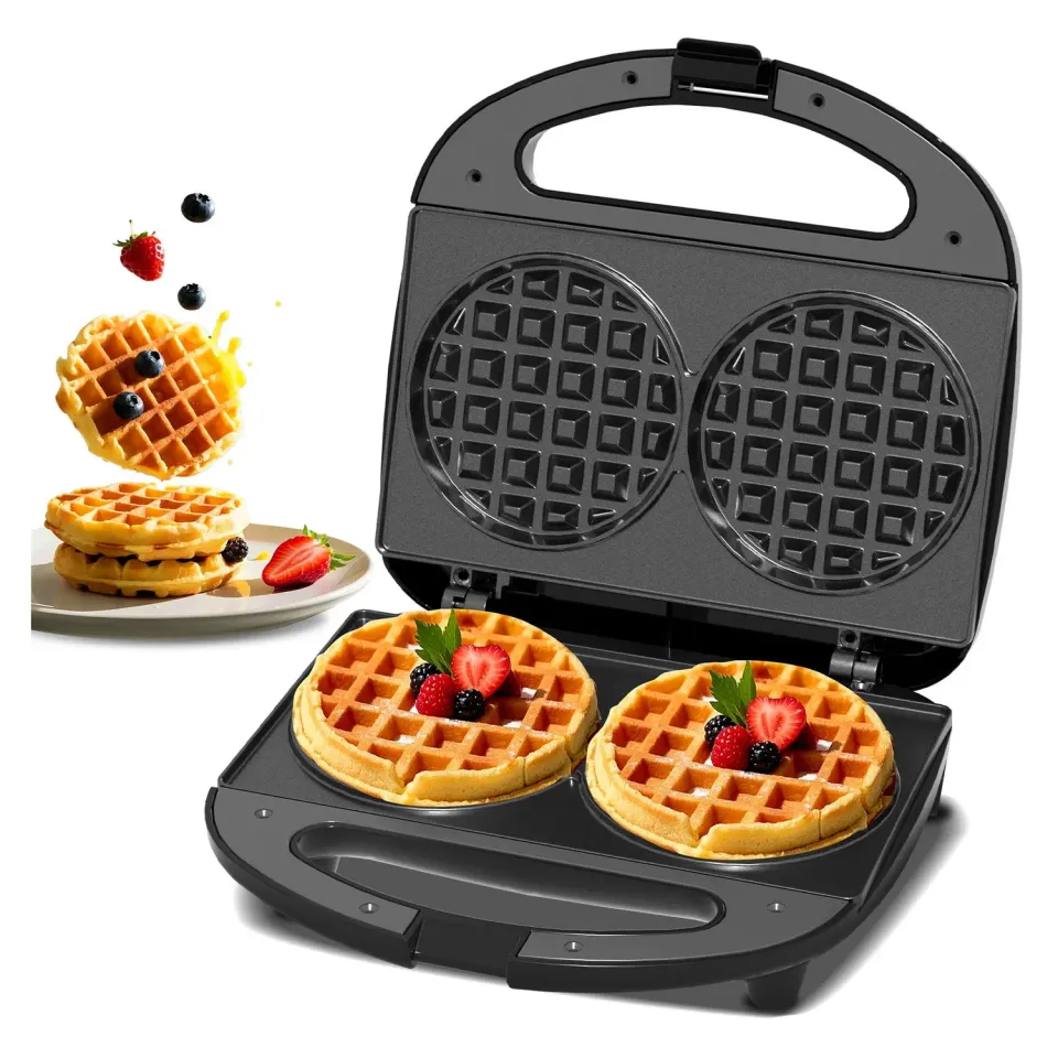 YASHE Mini Gaufrier Double gaufrier antiadhésif