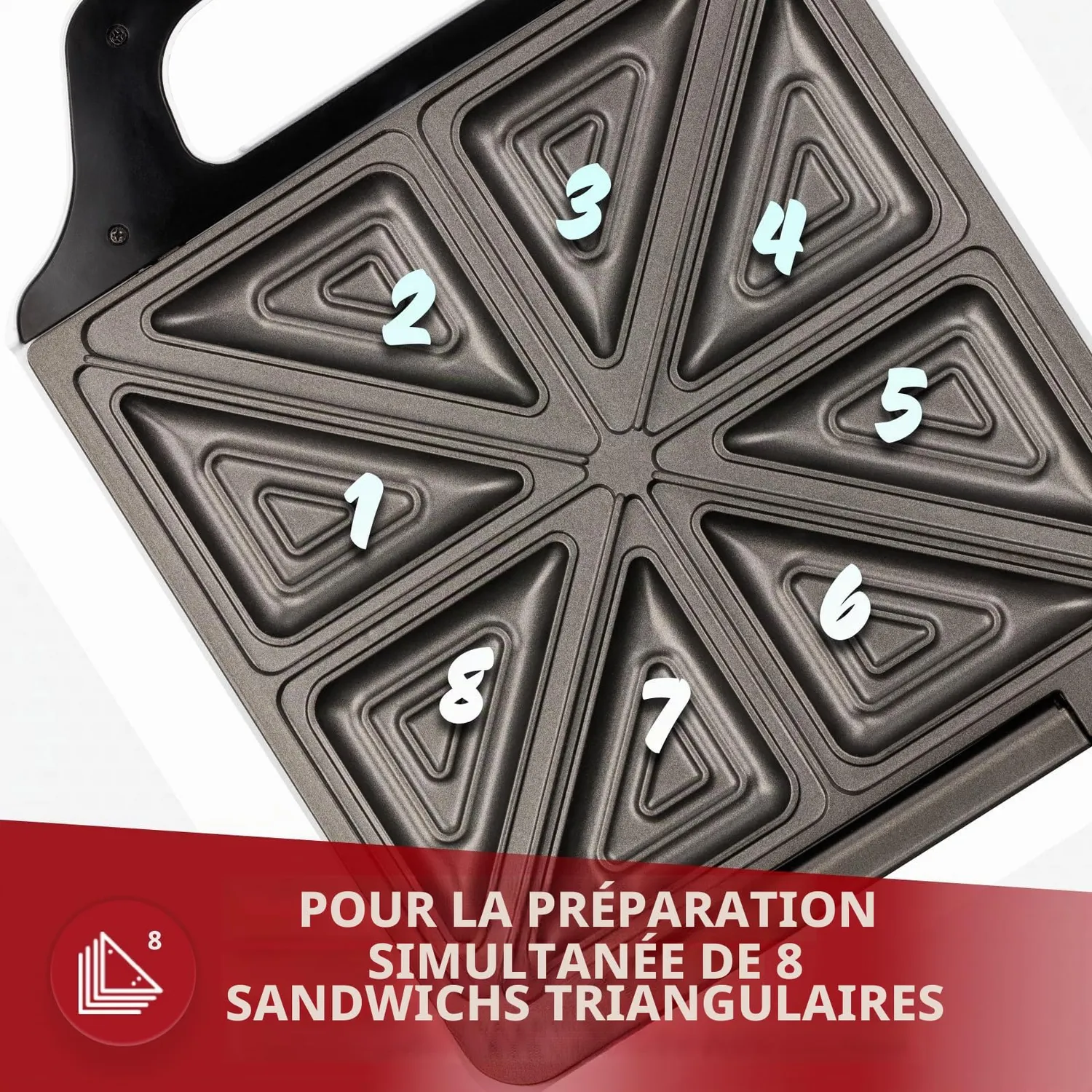 MPM MOP-35 Croque-Monsieur Blanc 1600W 4pcs