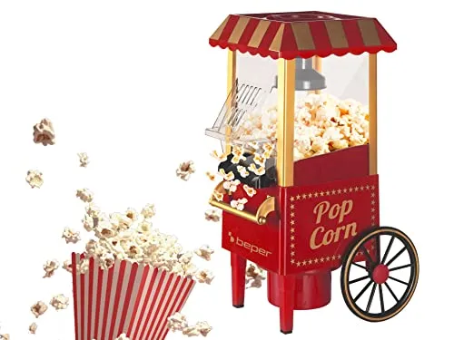 Beper BT.651Y machine à popcorn 1200 W rouge or