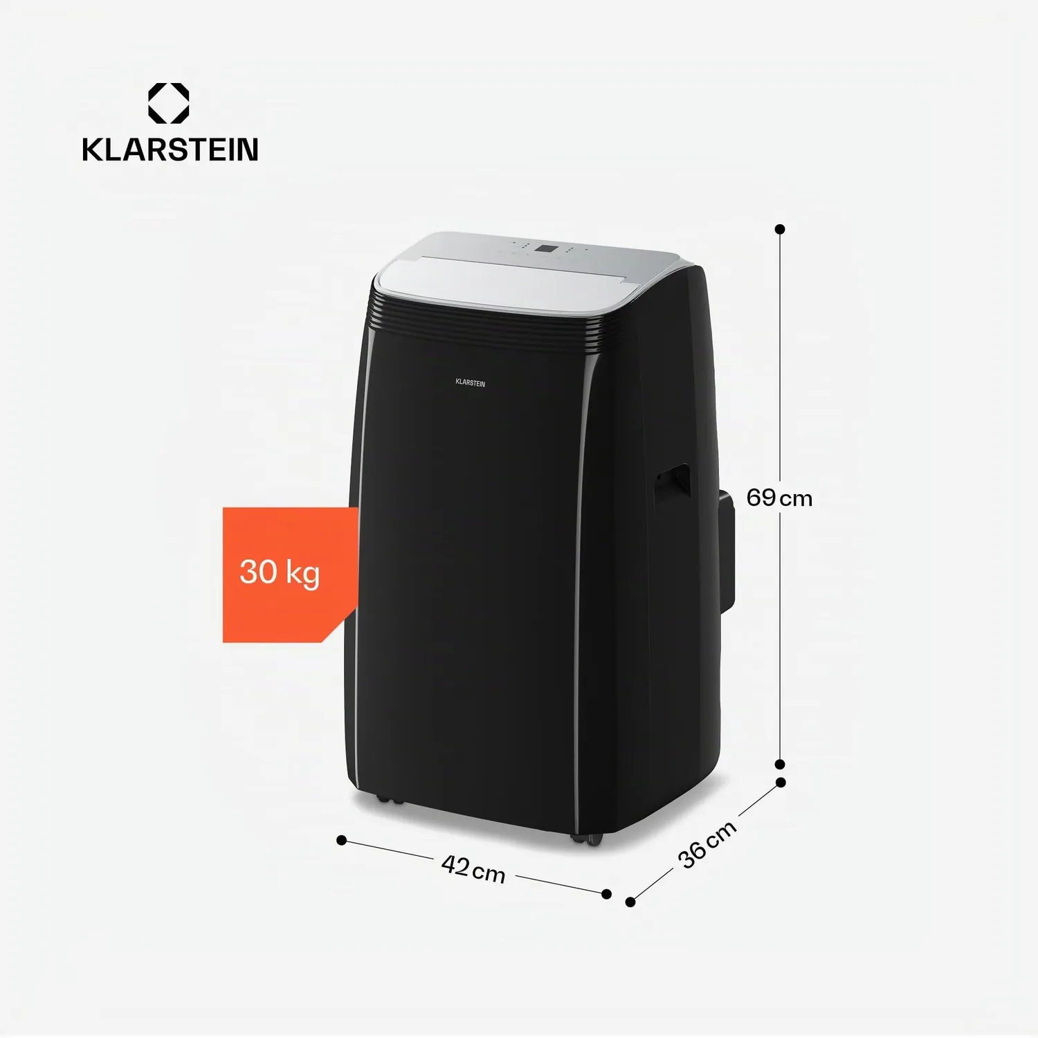 Klarstein Grandbreeze climatiseur mobile 14000 BTU noir