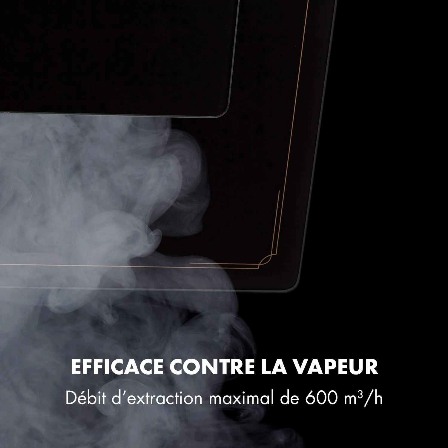 Klarstein DeLorean 60 hotte aspirante 60 cm noire 625 m³/h