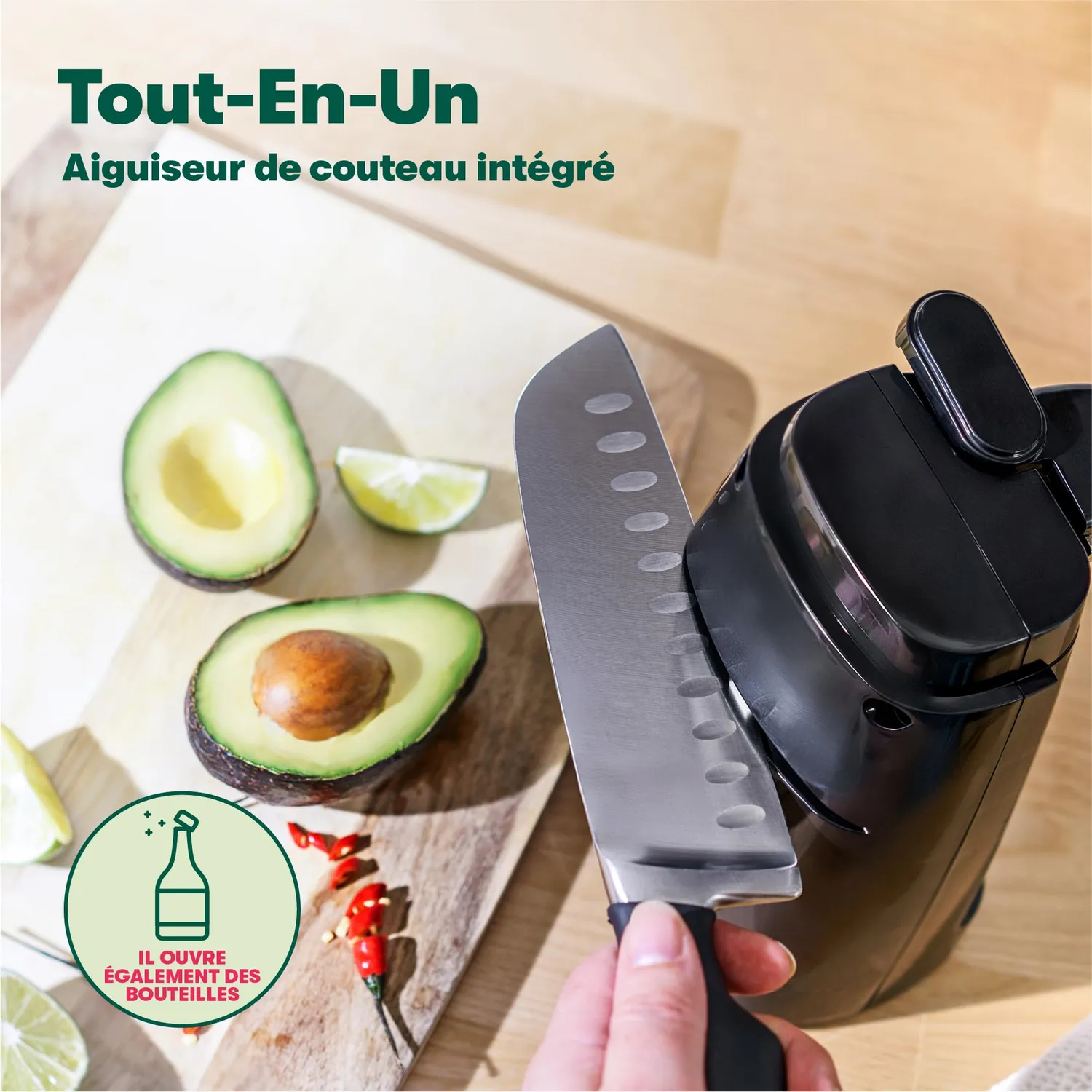 Bella ouvre-boîte électrique noir automatique