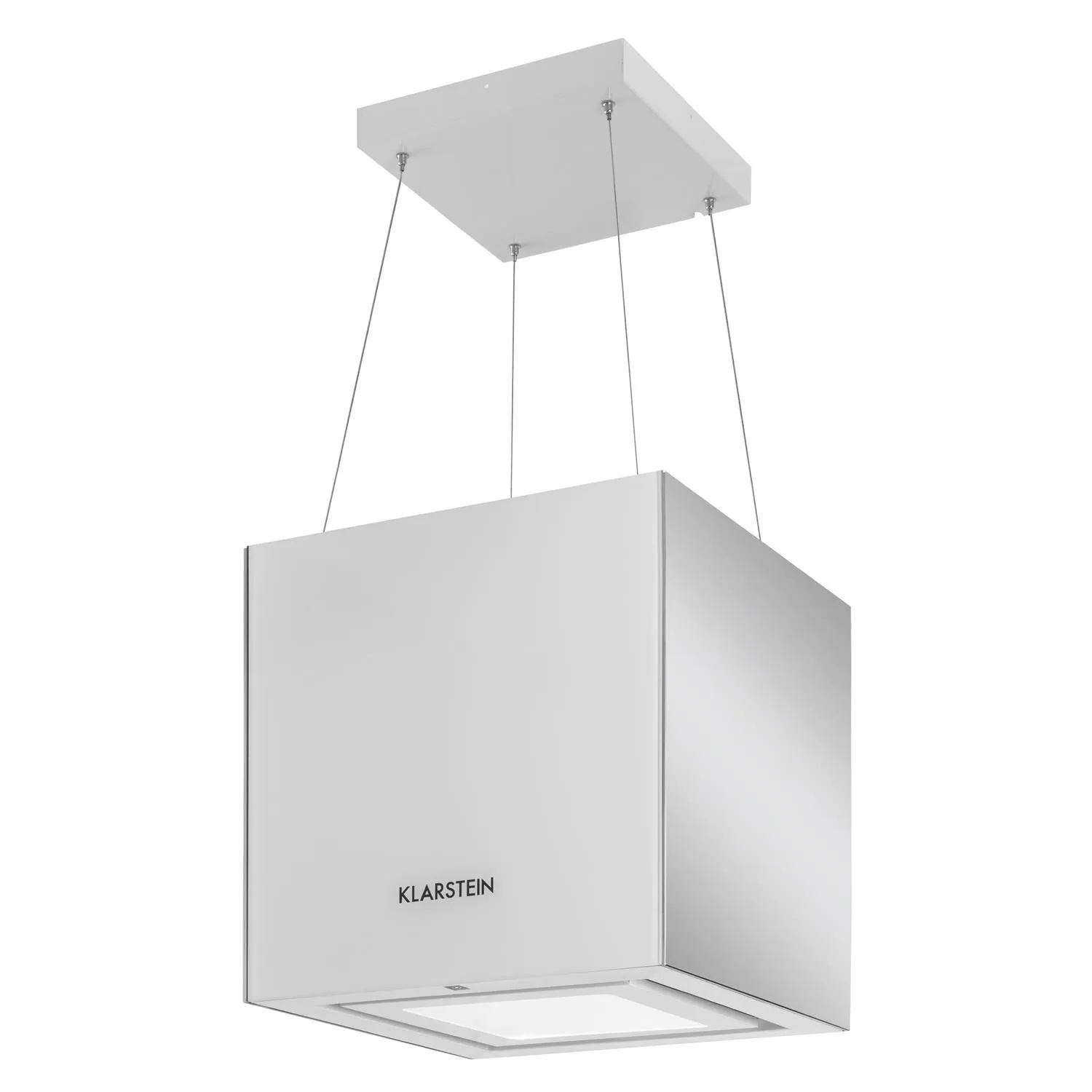 Klarstein Kronleuchter hotte îlot 45 cm blanc 600 m³/h