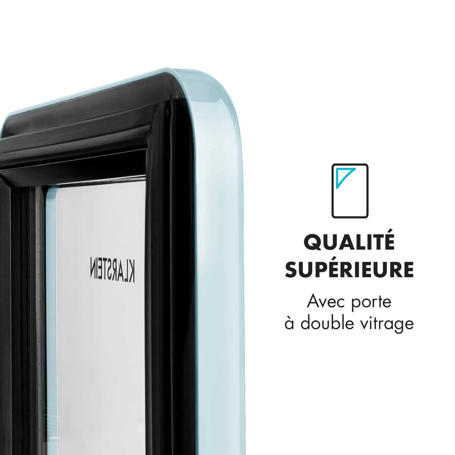 Klarstein PopLife frigo boissons 48 L bleu rétro 0-10°C