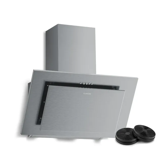 Klarstein Athena hotte inclinée 60 cm inox 254 m³/h
