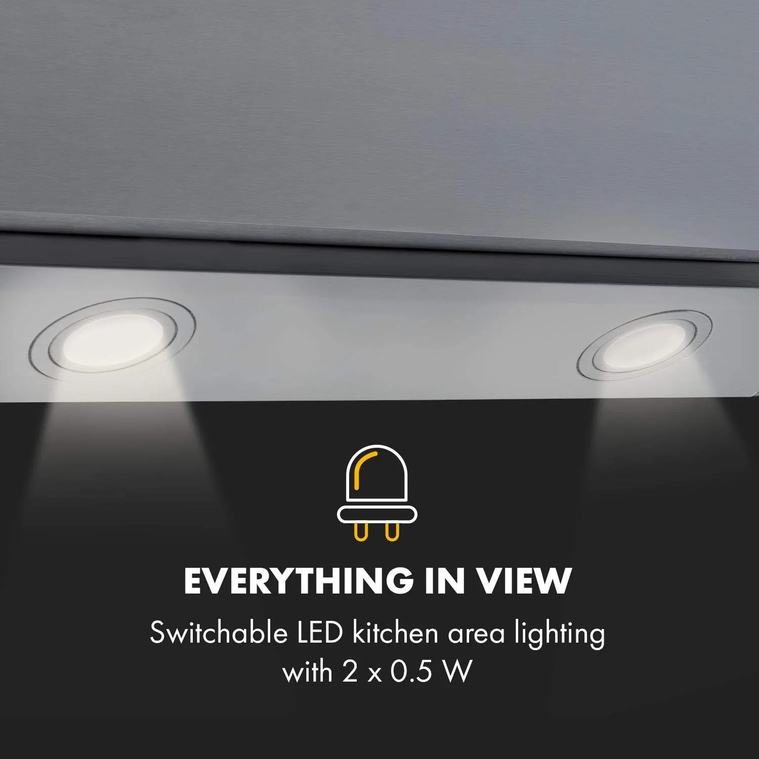 Klarstein Zola 60 hotte aspirante verre inox 610 m³/h