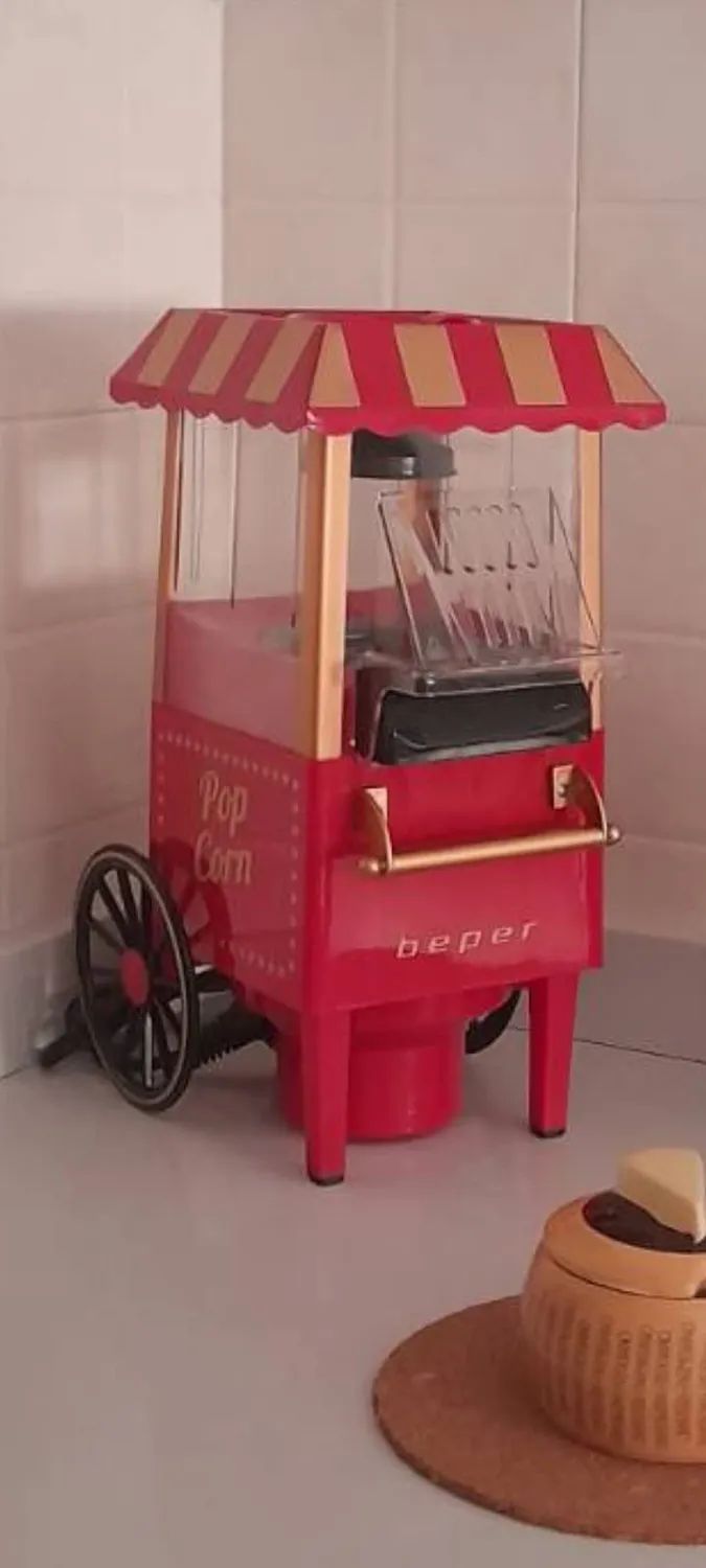 Beper BT.651Y machine à popcorn 1200 W rouge or