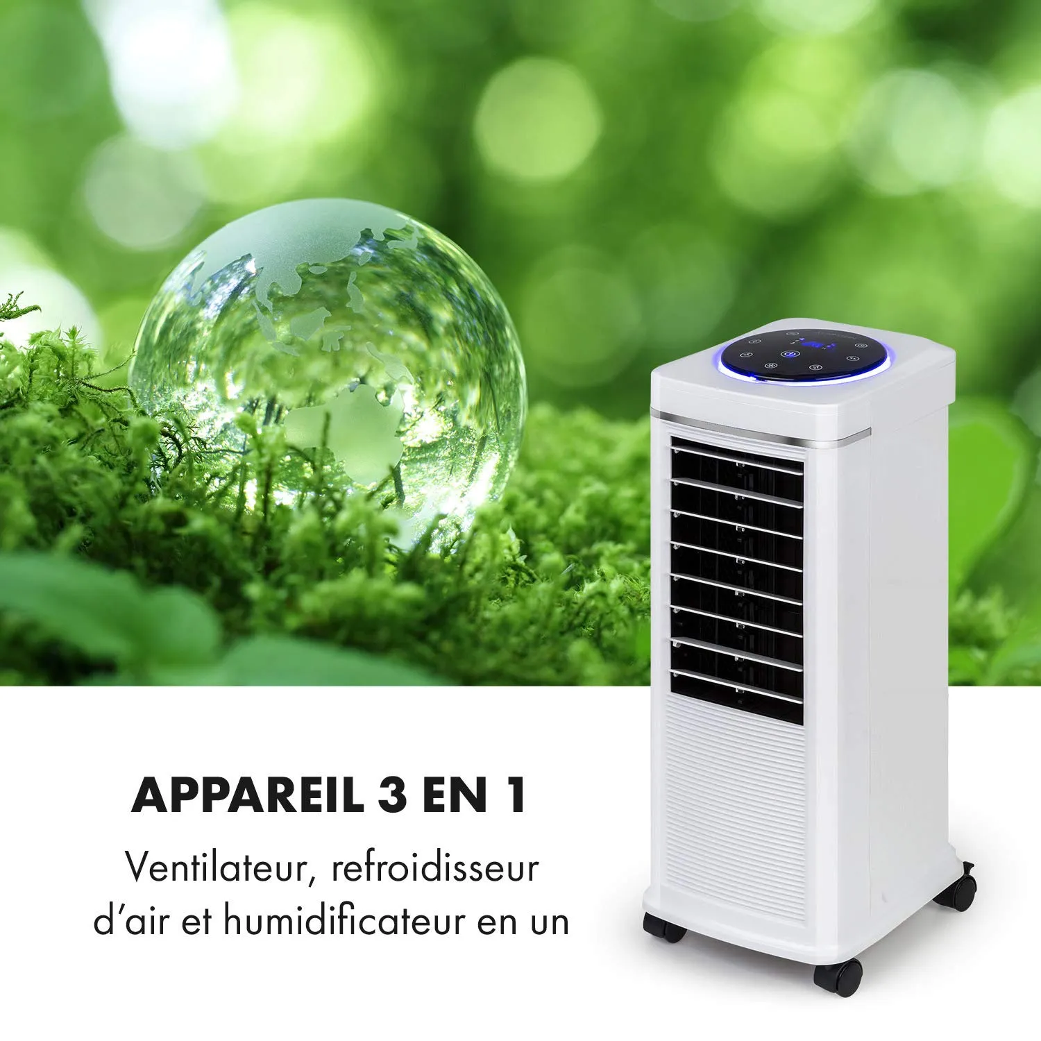Klarstein Windspiel rafraîchisseur d'air blanc 100 W 8 L