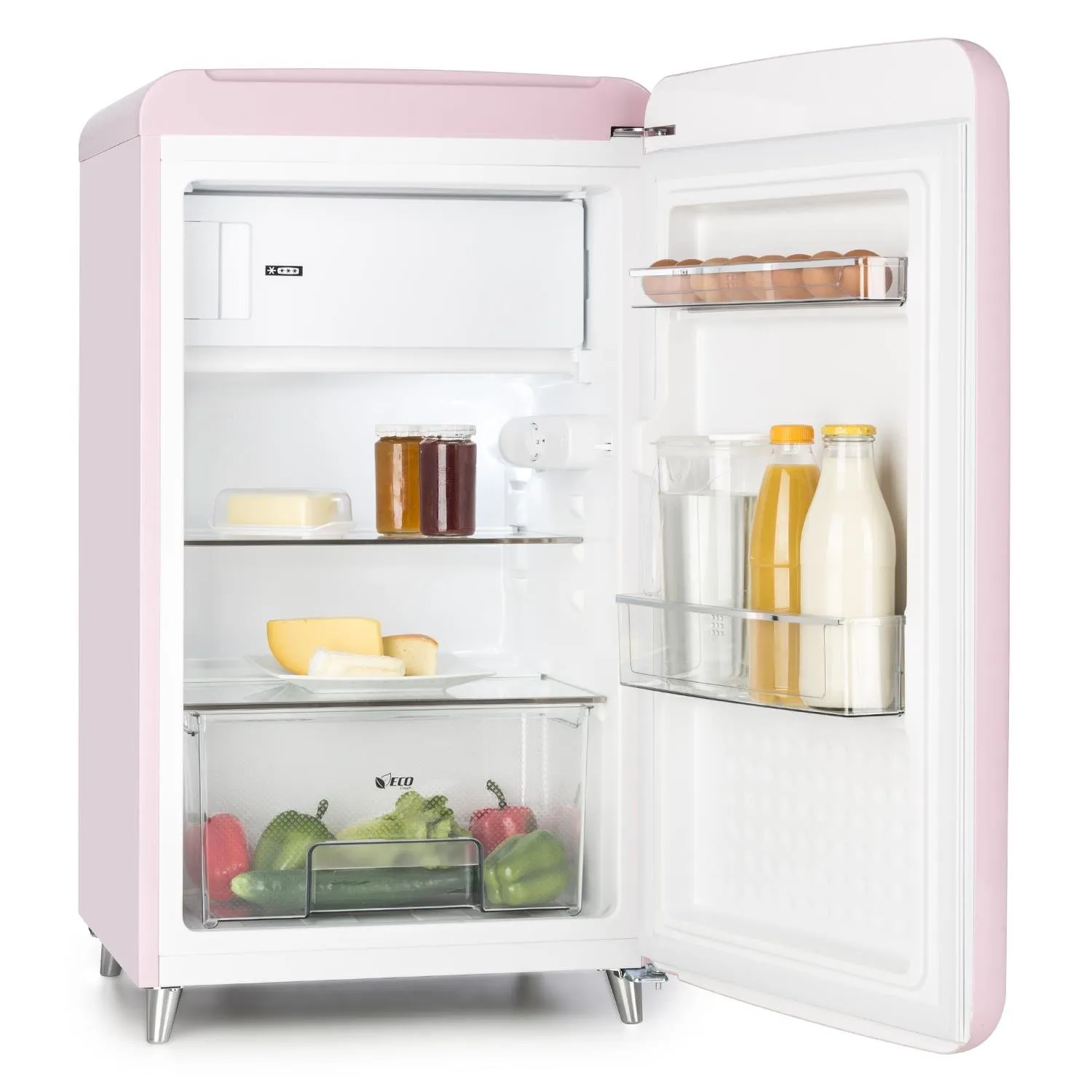 Klarstein Pop Art mini frigo rétro 121 L rose