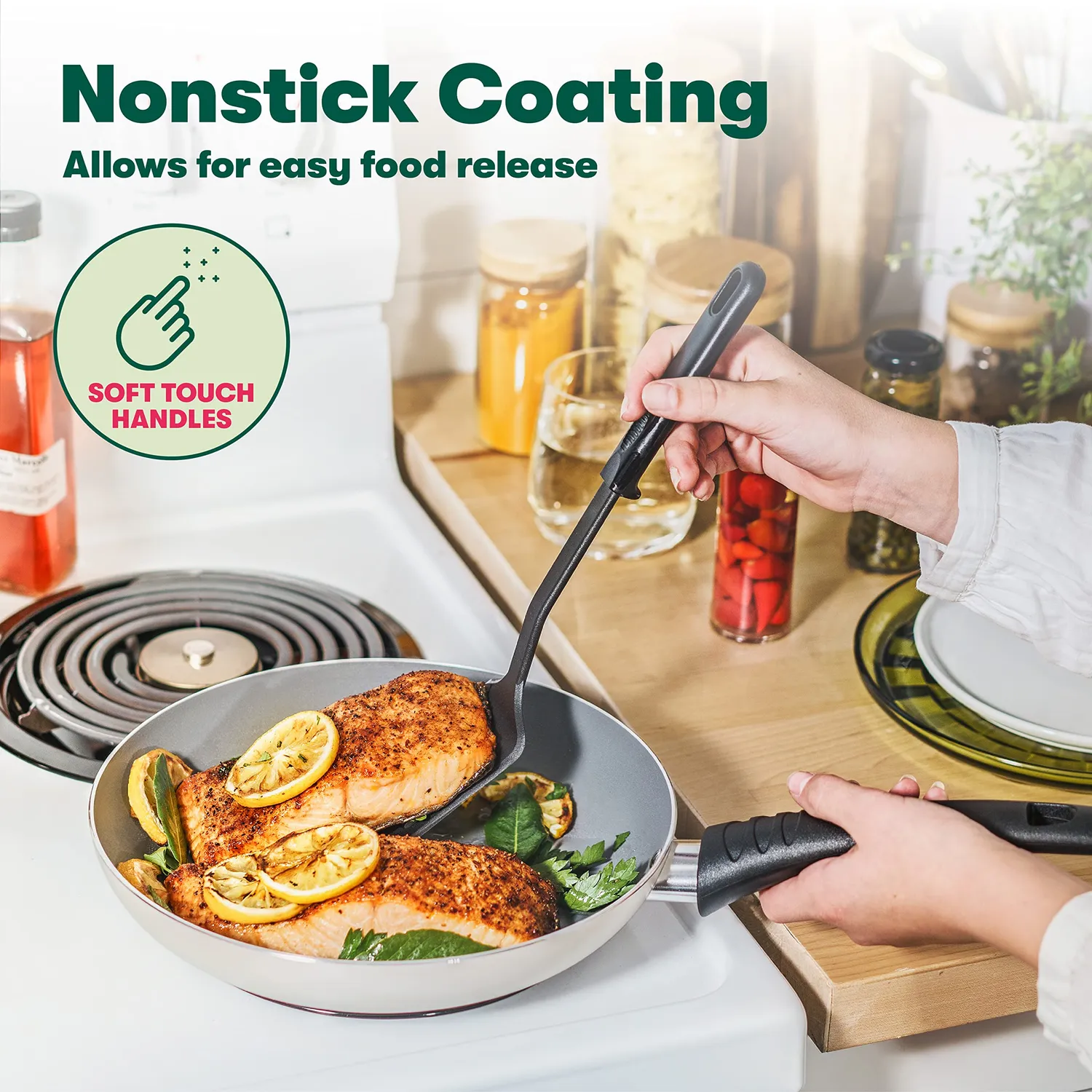 Bella Cook Bake and Store batterie cuisine 21 pièces blanc antiadhésive