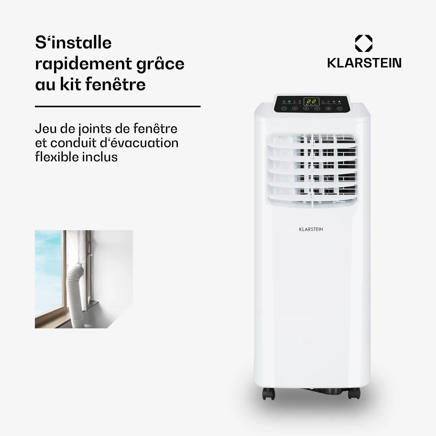 Klarstein clim mobile 9000 BTU 3 en 1 silencieuse