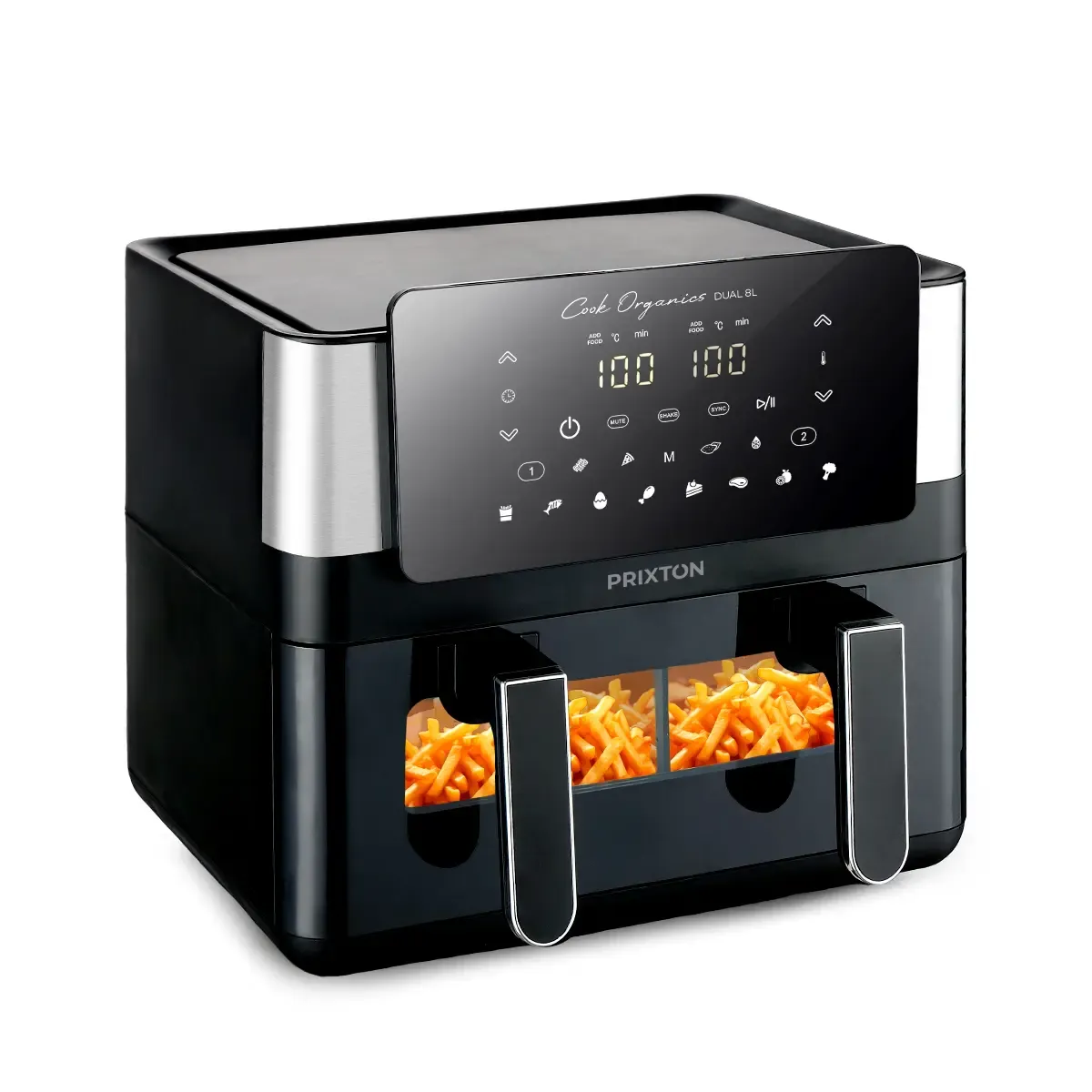 Prixton Cook Organics Dual friteuse sans huile 8 L