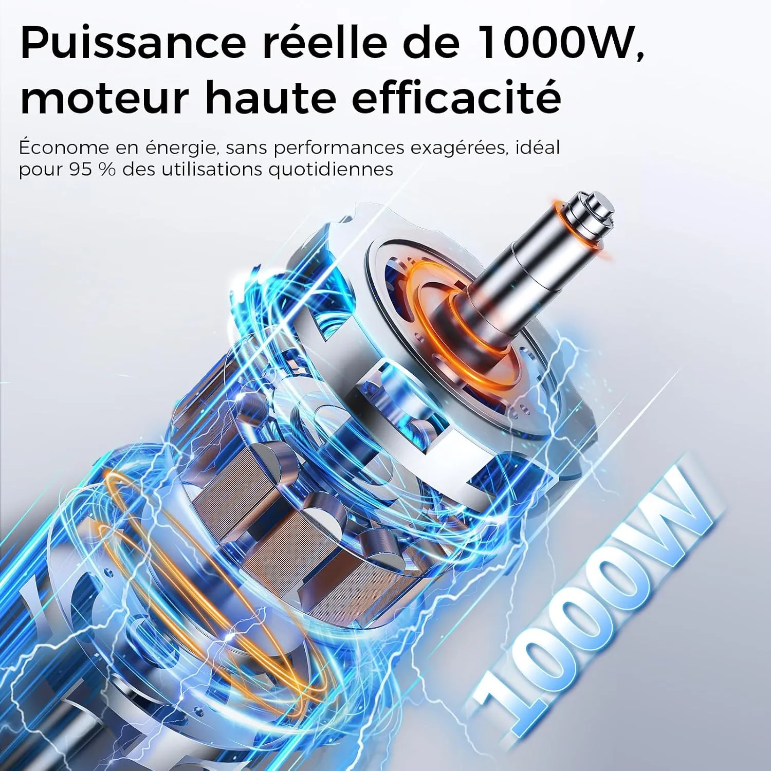 YASHE Mixeur Plongeant 5-en-1 1000W 6 vitesses