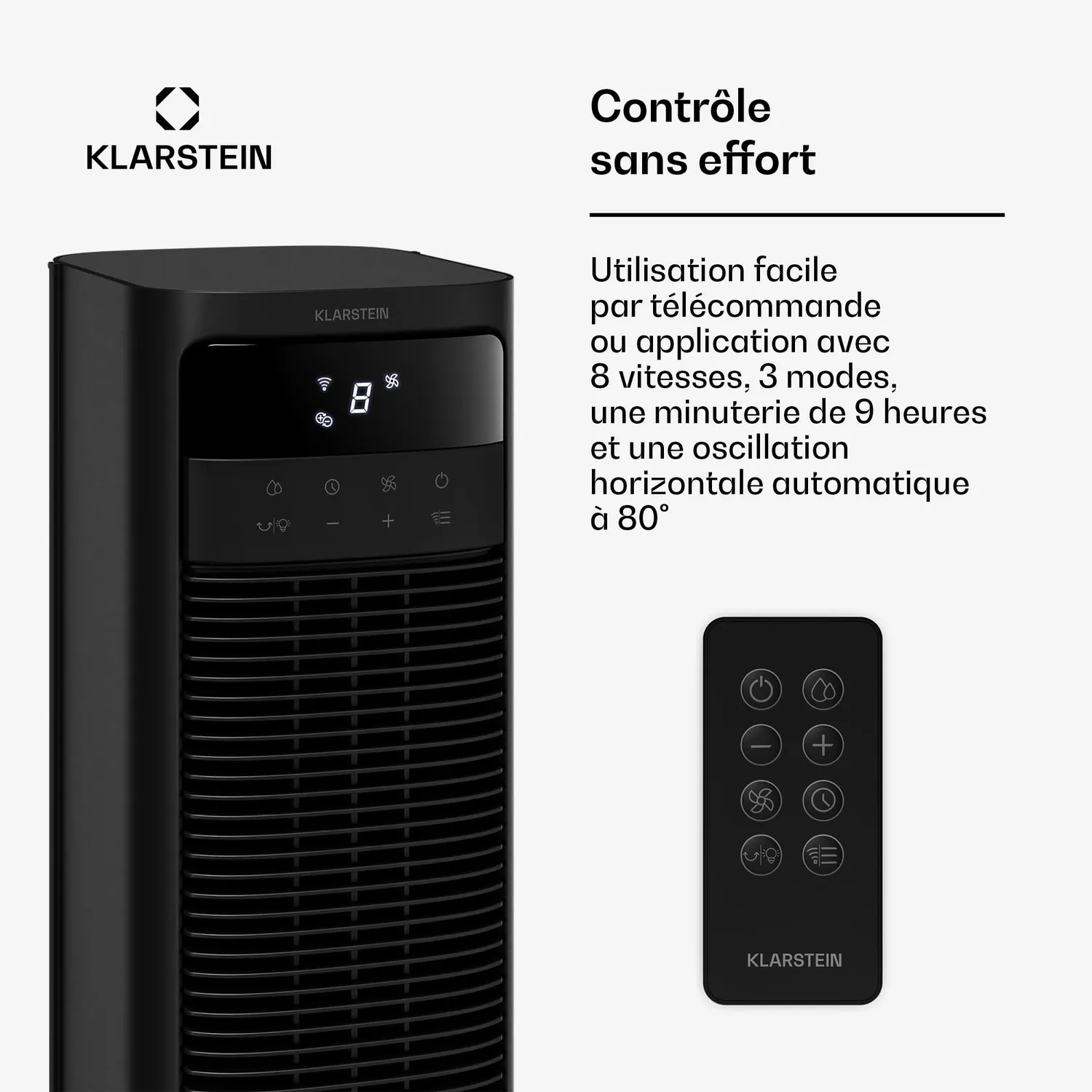 Klarstein Mistral Smart rafraîchisseur d'air noir 4 L