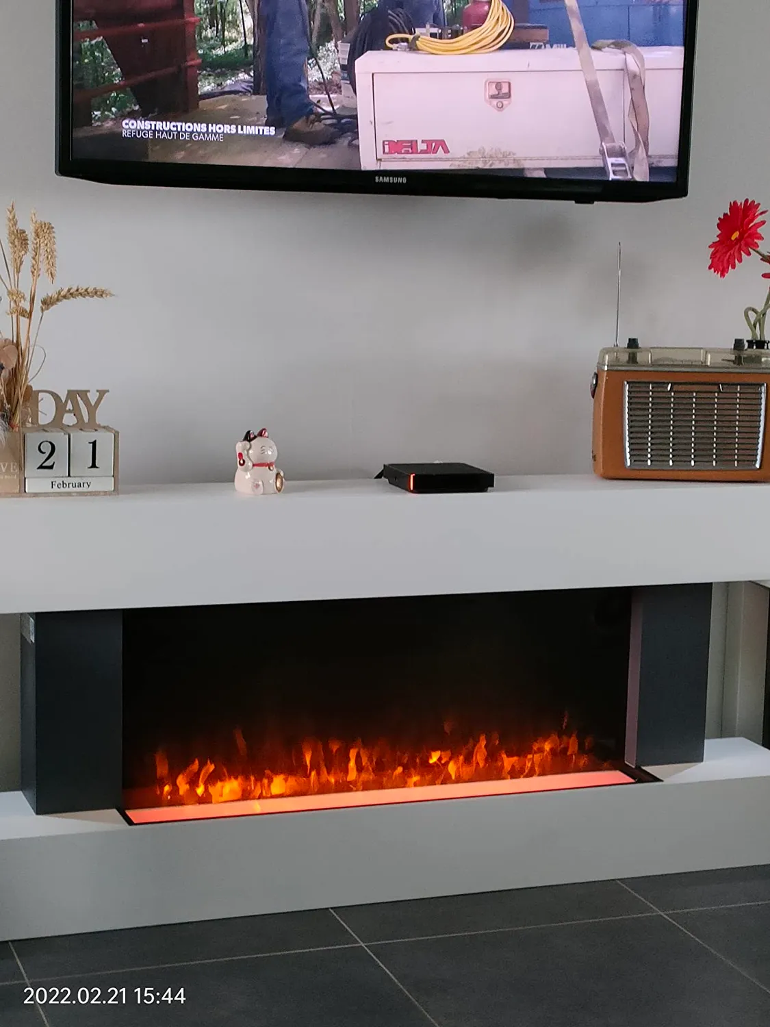 Klarstein Light & Fire 1 cheminée électrique 2000W noir effet flamme
