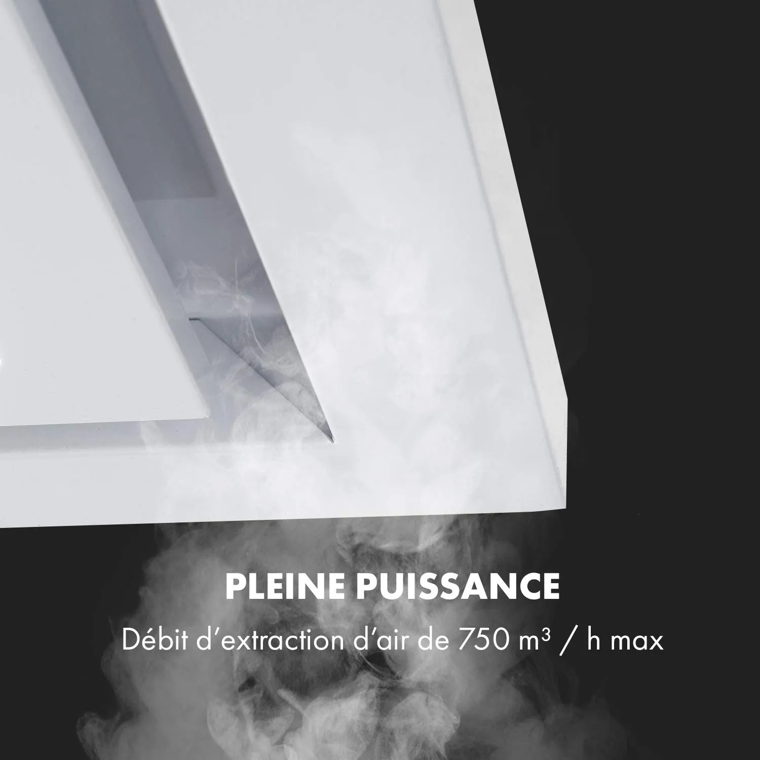 Klarstein Lumiera hotte aspirante blanche 70 cm 750 m³/h