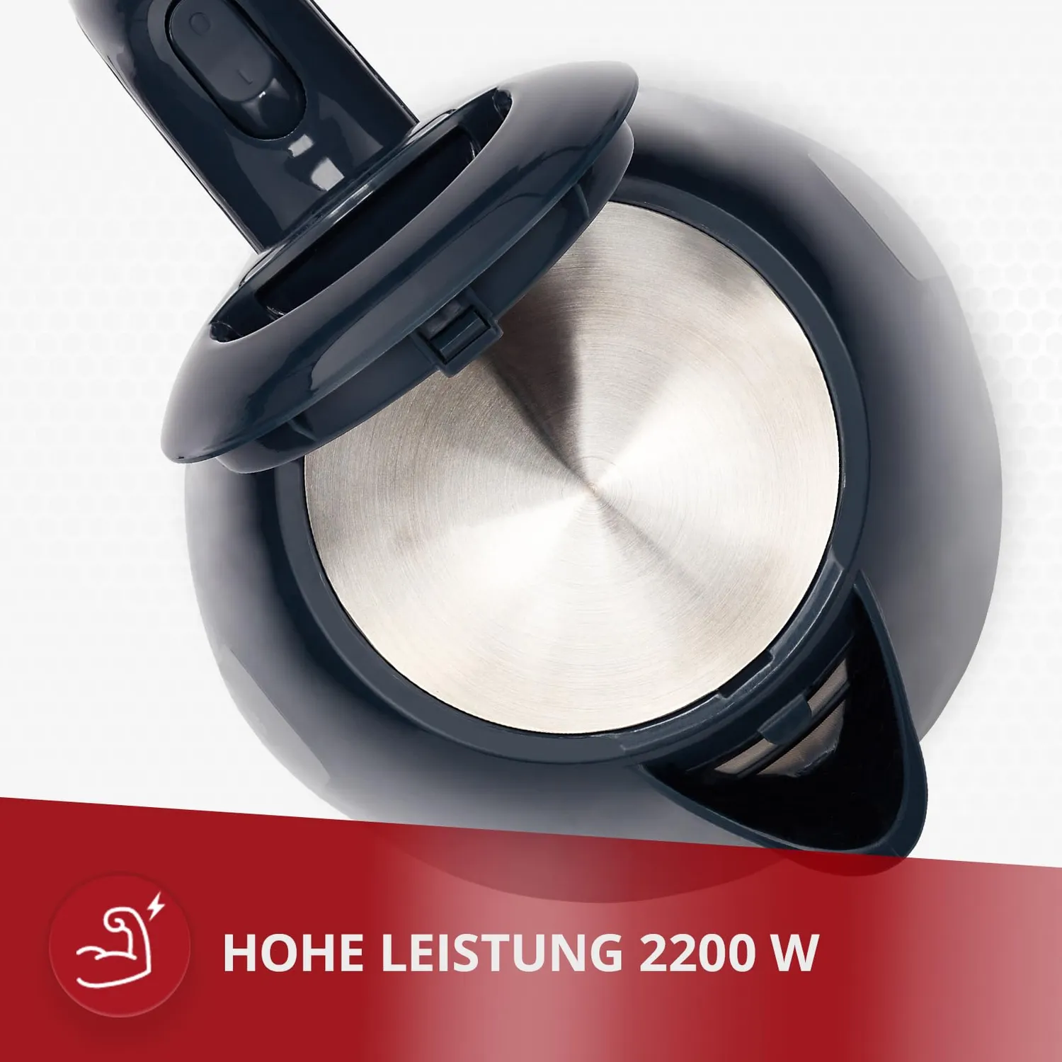 MPM MCZ-85/G1 bouilloire 1,7L noire 2200W