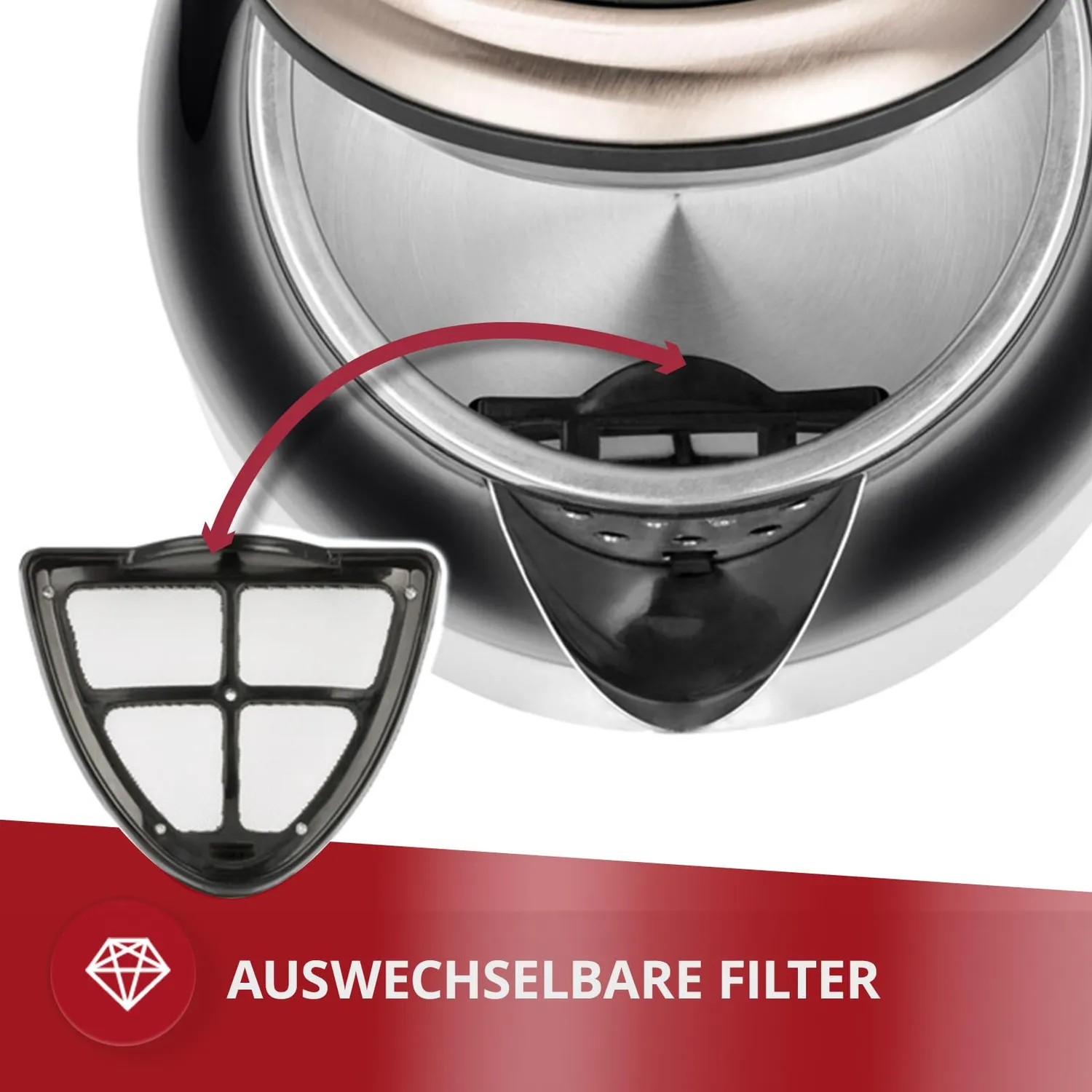 MPM MCZ-91M bouilloire électrique 1,7 L inox