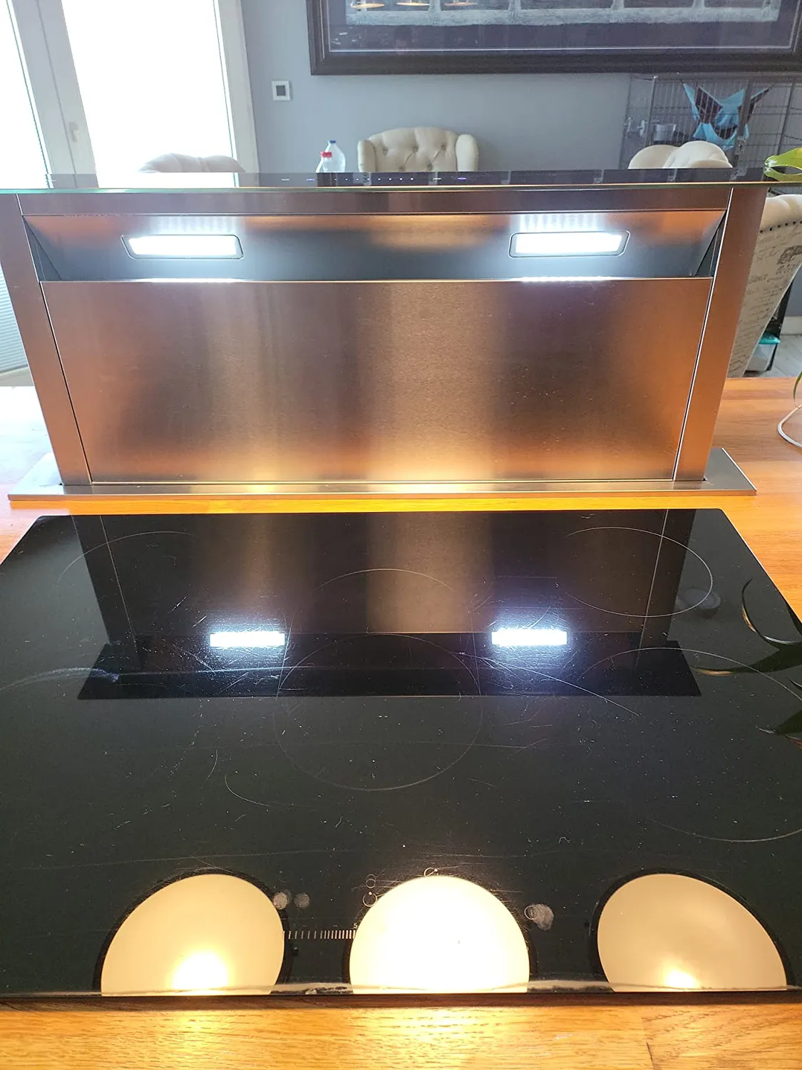 Klarstein Downdraft hotte 90 cm encastrable 507 m3/h