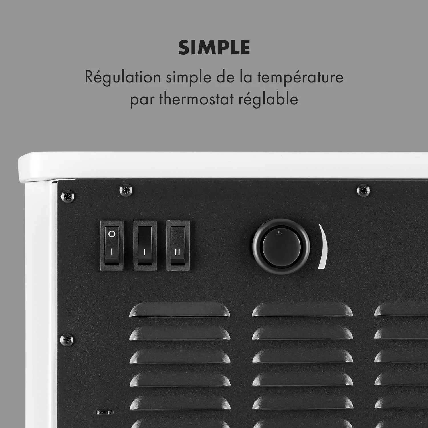 Klarstein Cheminée Électrique 2000W télécommande LED