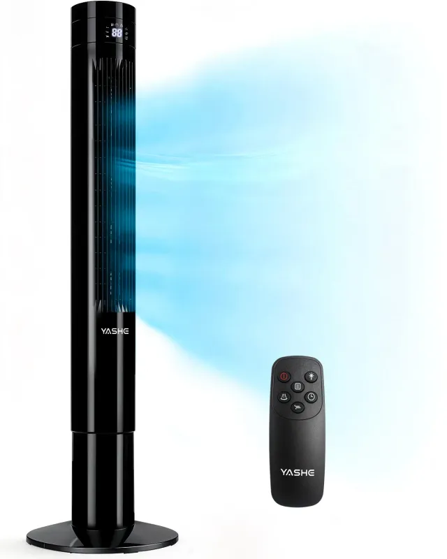 YASHE Ventilateur Tour 3 Vitesses Télécommande silencieux