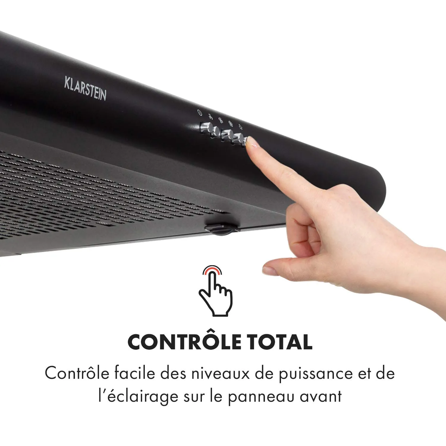 Klarstein Capannina hotte aspirante 60 cm noire