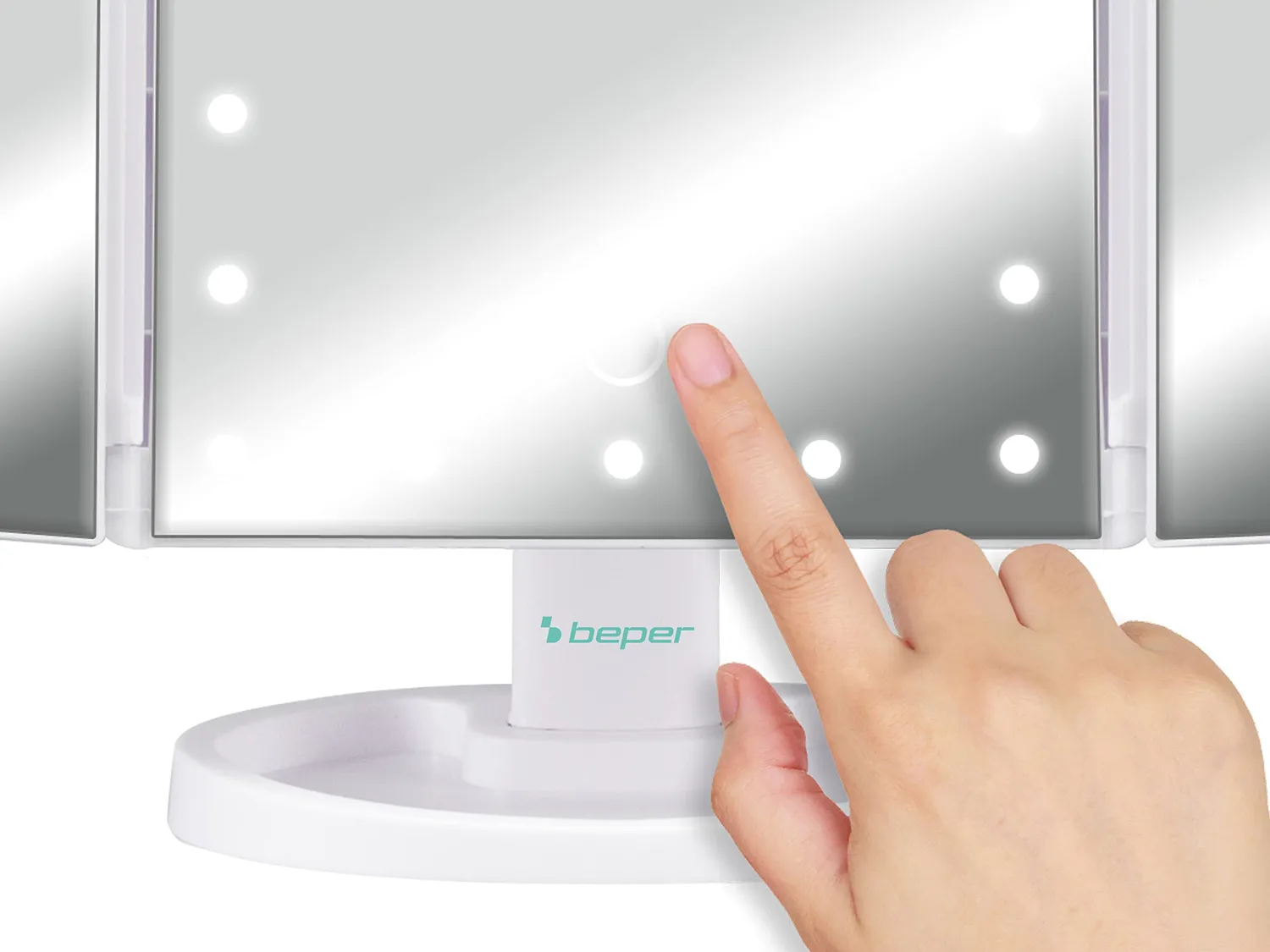 Beper P302VIS050 miroir maquillage LED 1x/2x/5x