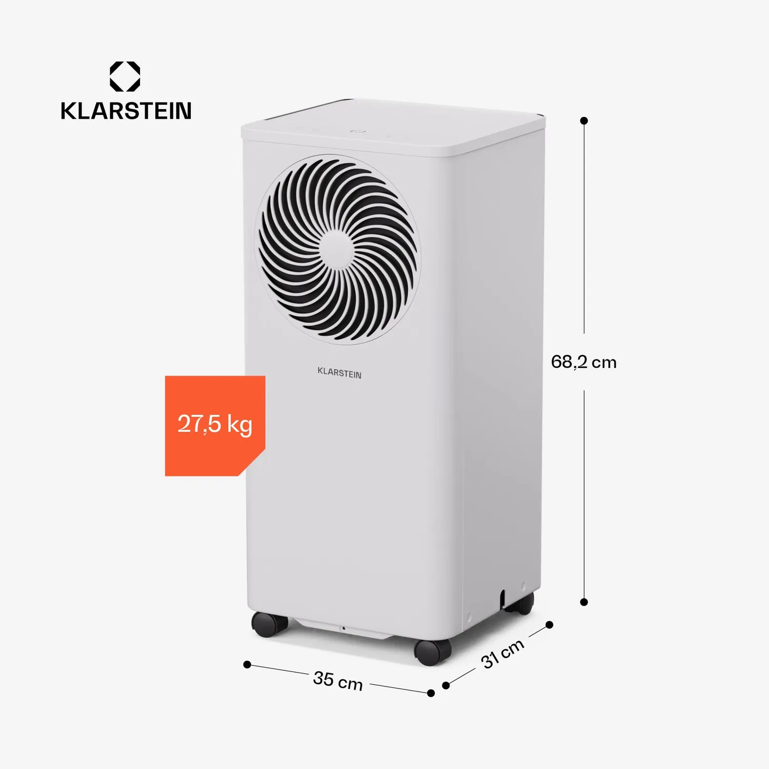 Klarstein Aero Ring Climatiseur Portable Blanc 31 m²