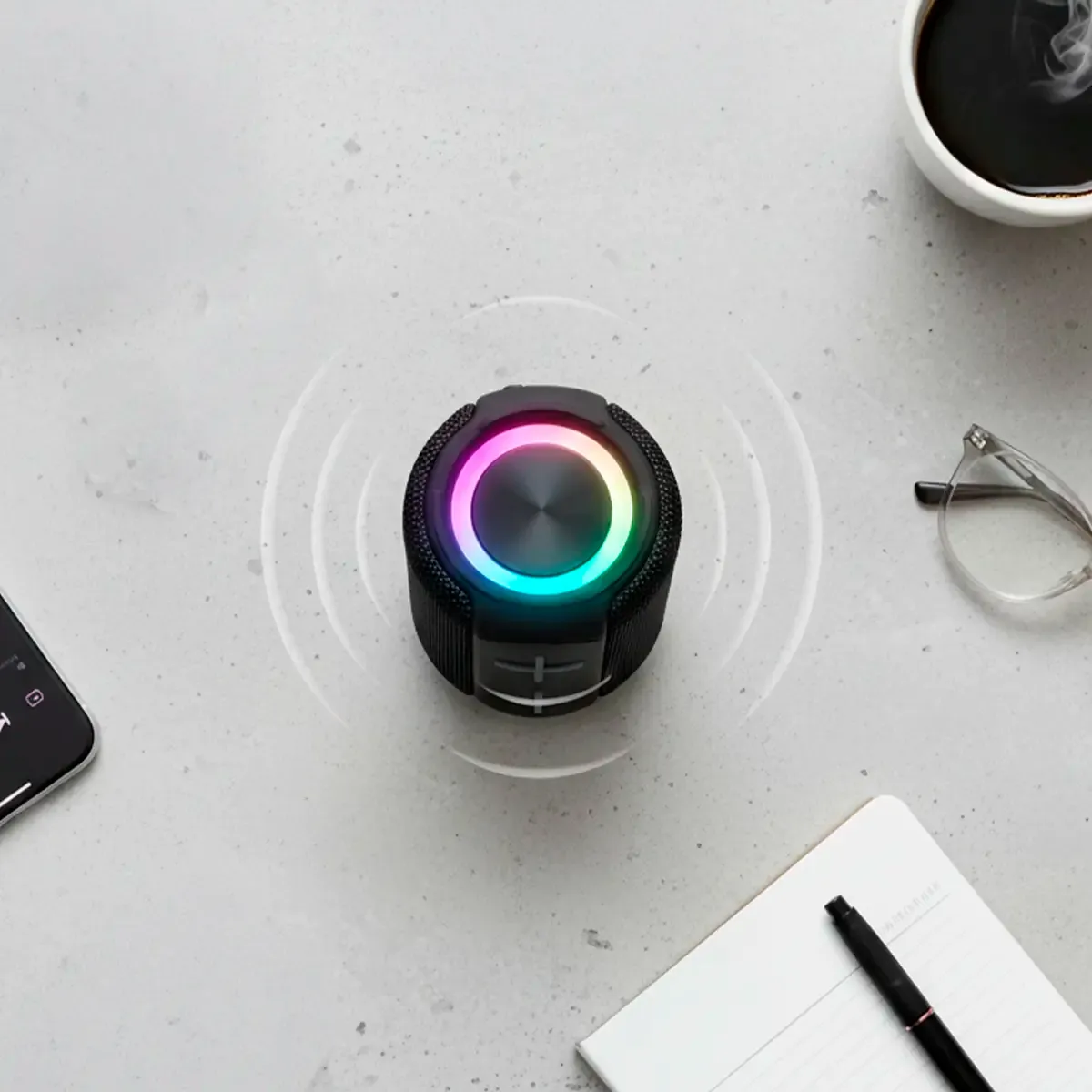 Prixton Beat Box enceinte Bluetooth noire mains libres