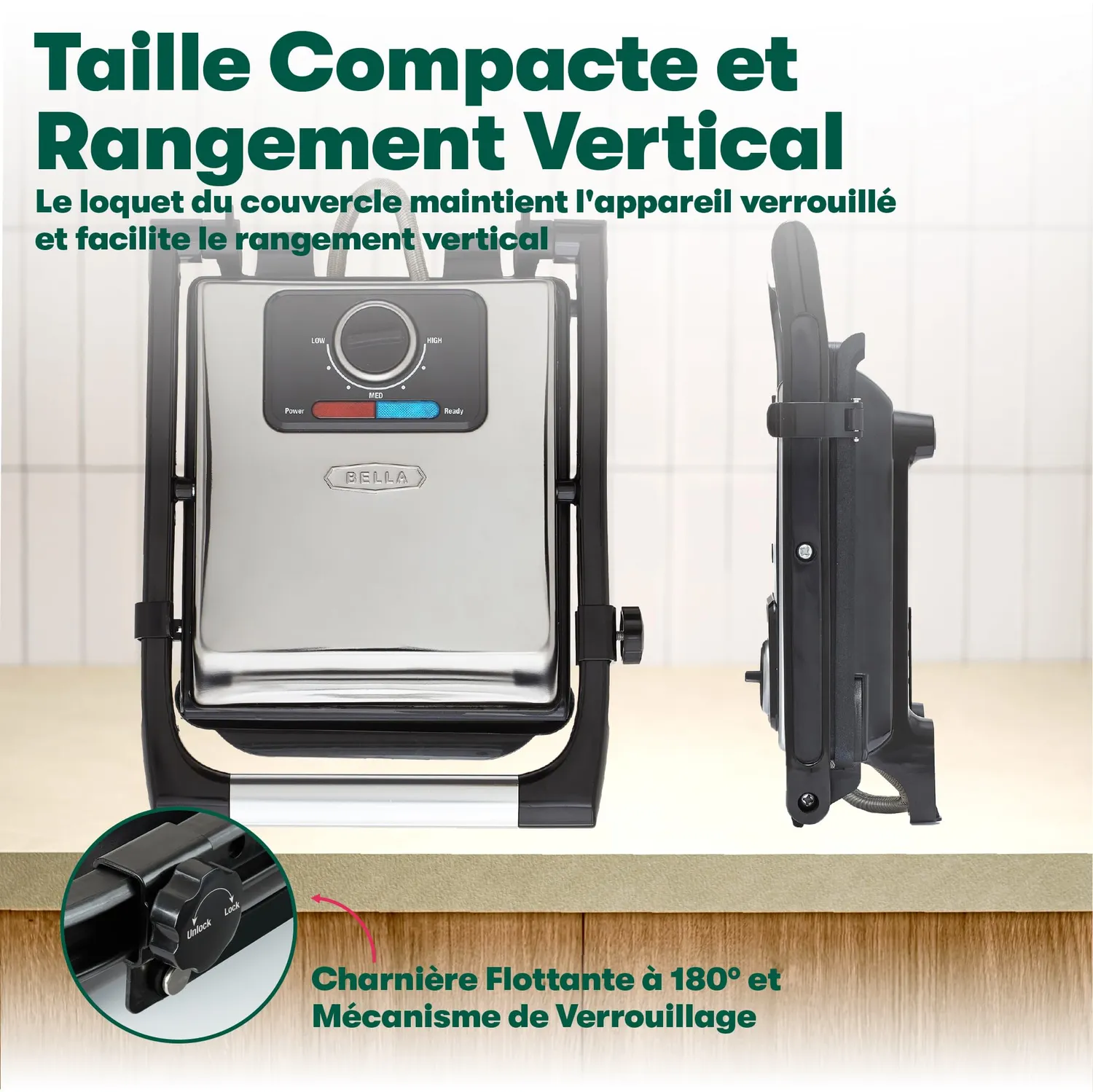 La Bella presse à panini grill sandwich inox 1400W