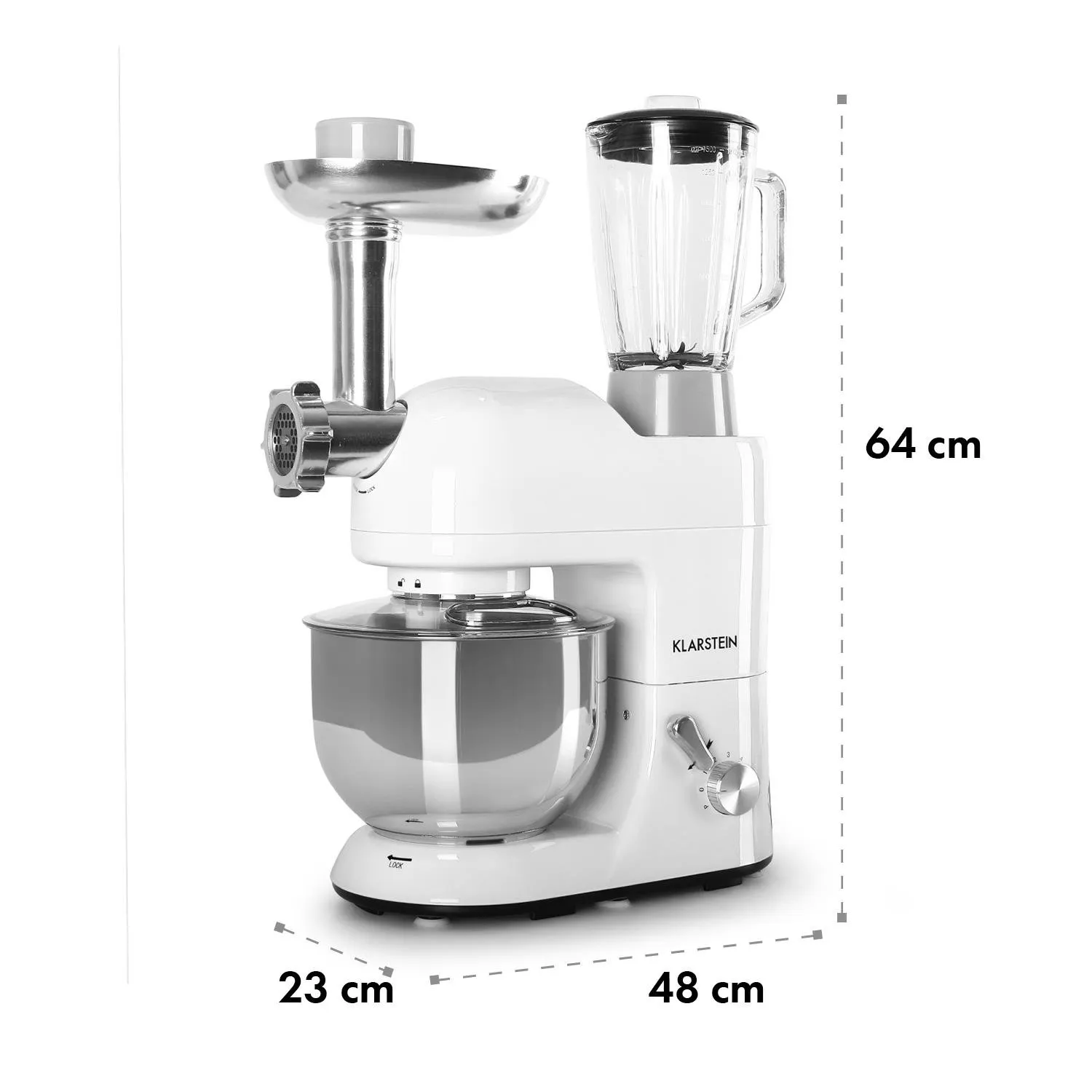Klarstein Lucia Bianca robot de cuisine 5L blanc 1200W