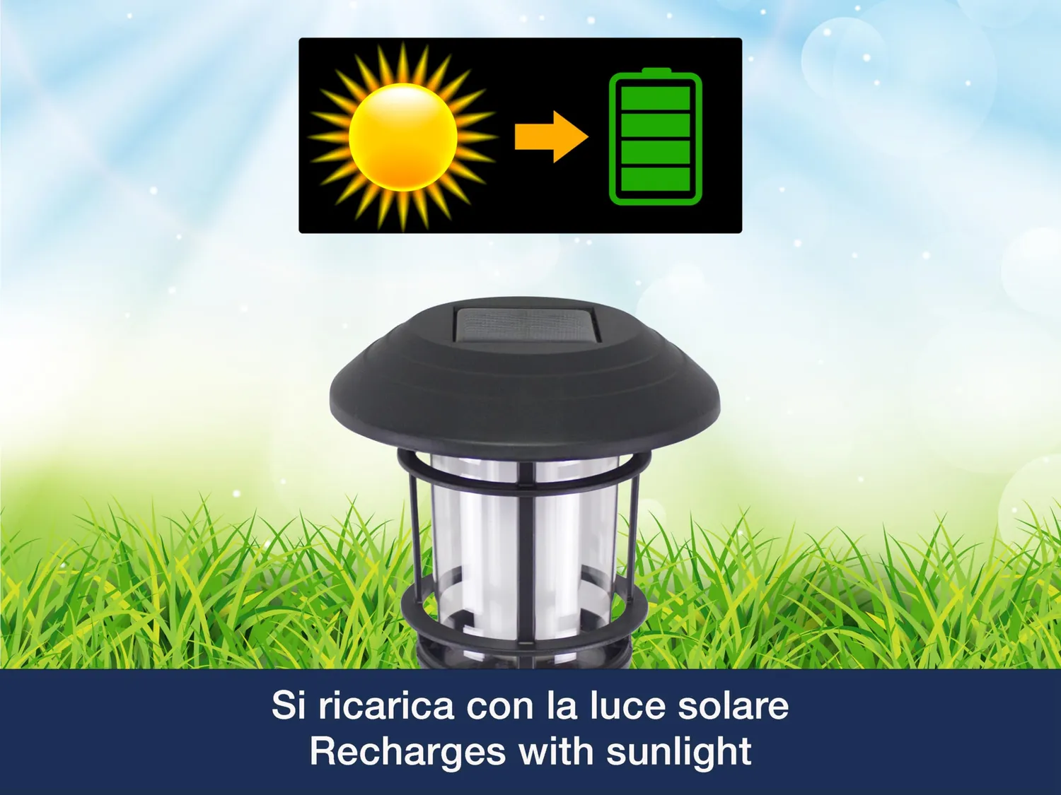 Beper P207ILO100 lampe solaire effet flamme IP44