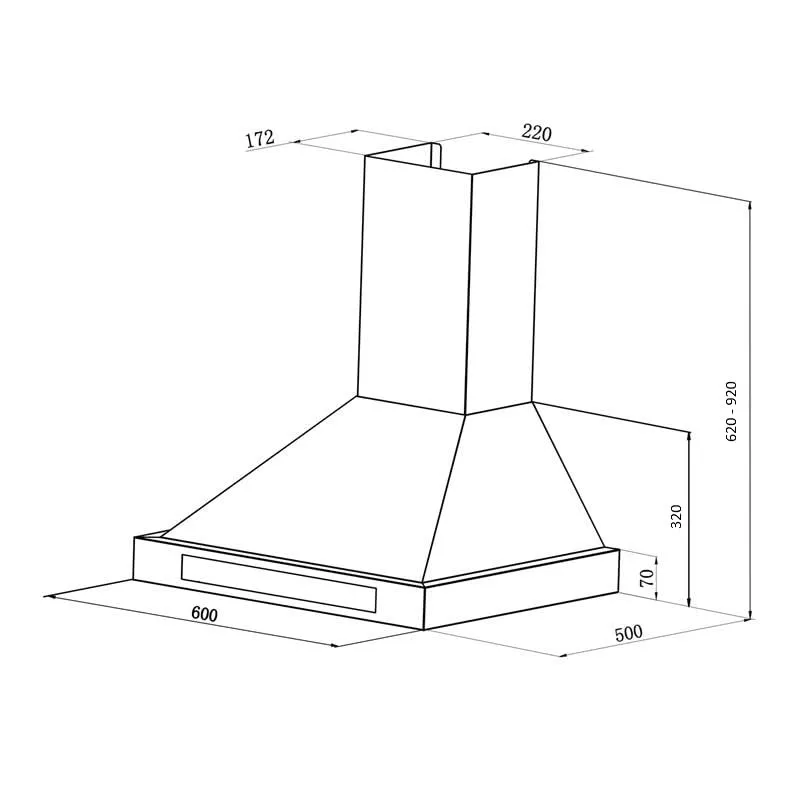 Klarstein Zelda hotte aspirante 60 cm argent 650 m3/h