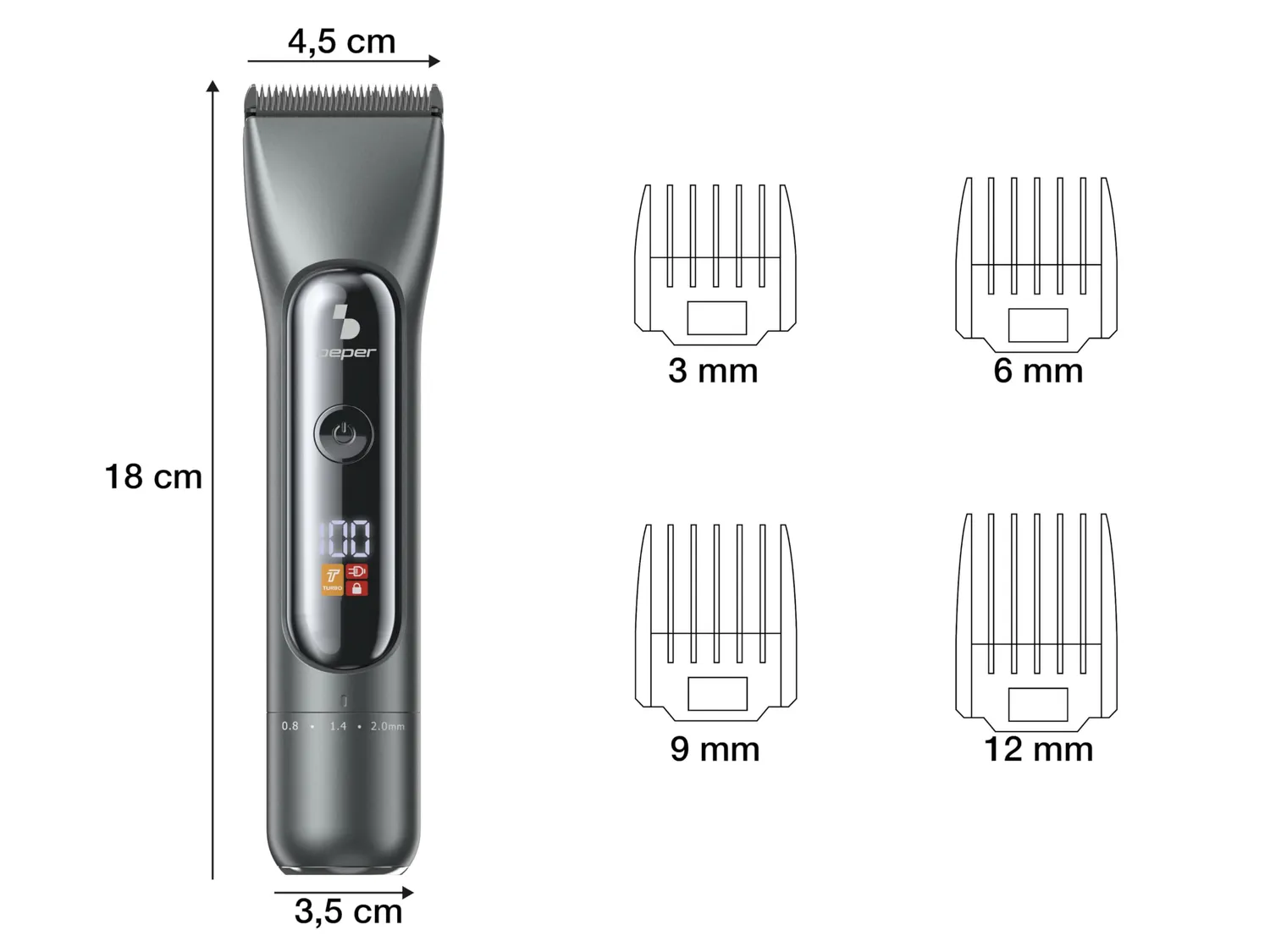 Beper P304CAP010 tondeuse cheveux titane céramique USB-C