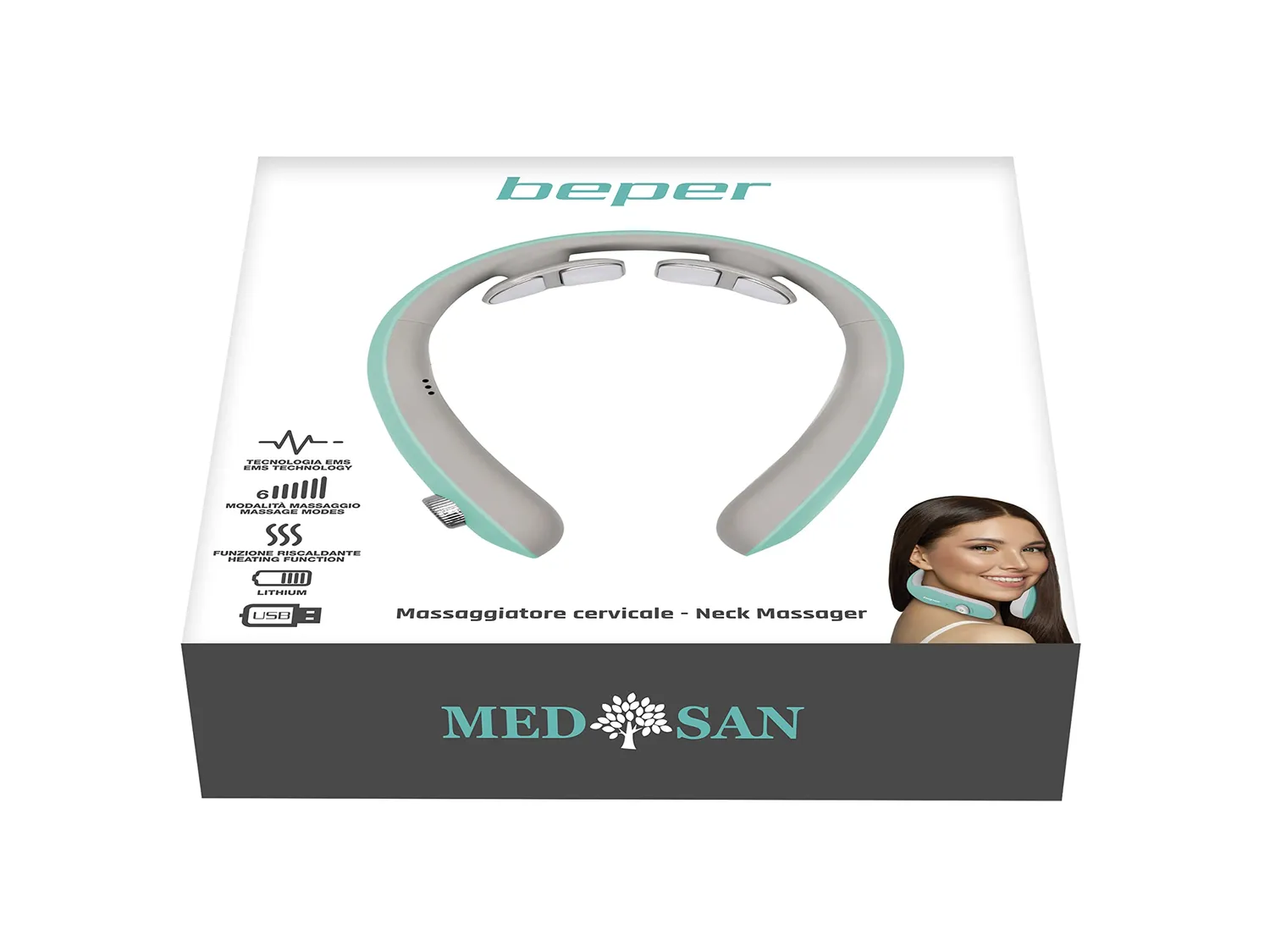 Beper P302MAS100 masseur cervical chauffant EMS