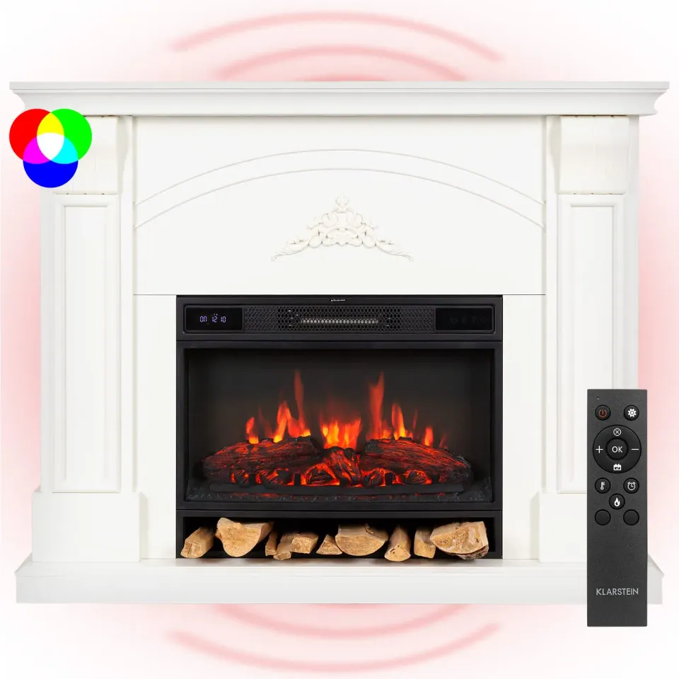 Klarstein cheminée électrique 1900W effet flamme LED