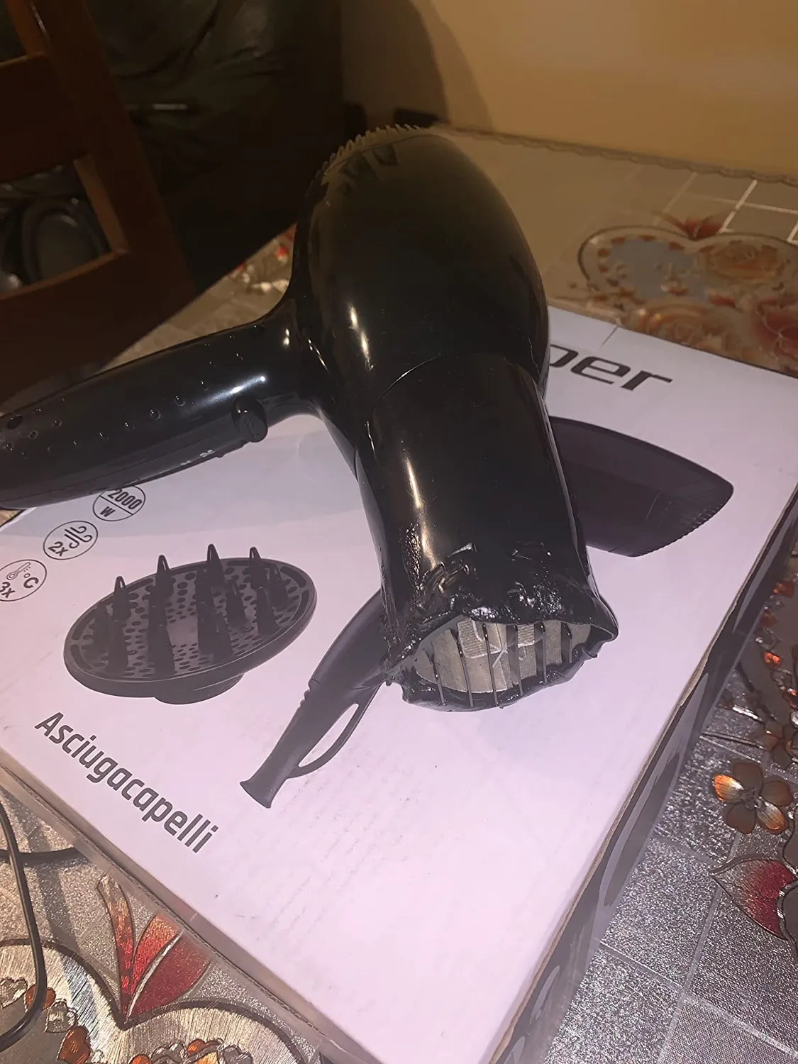 Beper 40.979 sèche-cheveux 2000 W noir diffuseur inclus