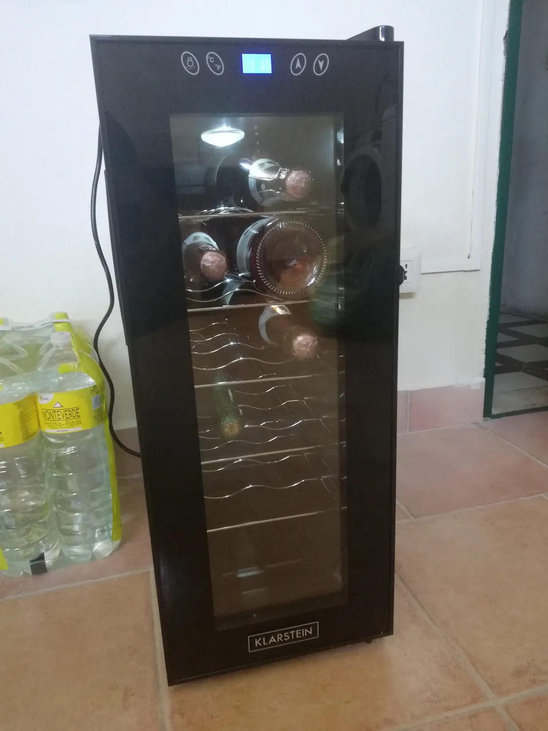 Klarstein Vinamora cave à vin noir 35 L 12 bouteilles