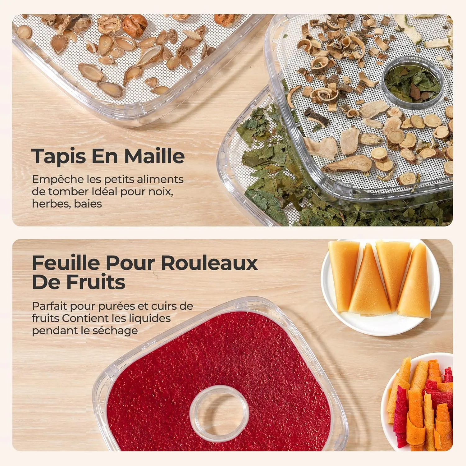 YASHE Déshydrateur 8 Plateaux déshydrateur alimentaire 35-70°C