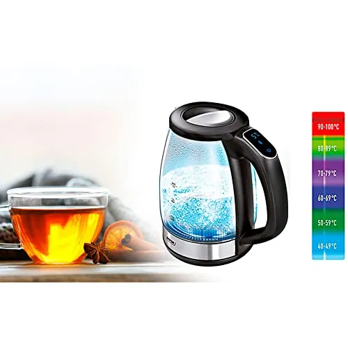 MPM MCZ-100 bouilloire verre 1,5 L 2200 W 40-100°C