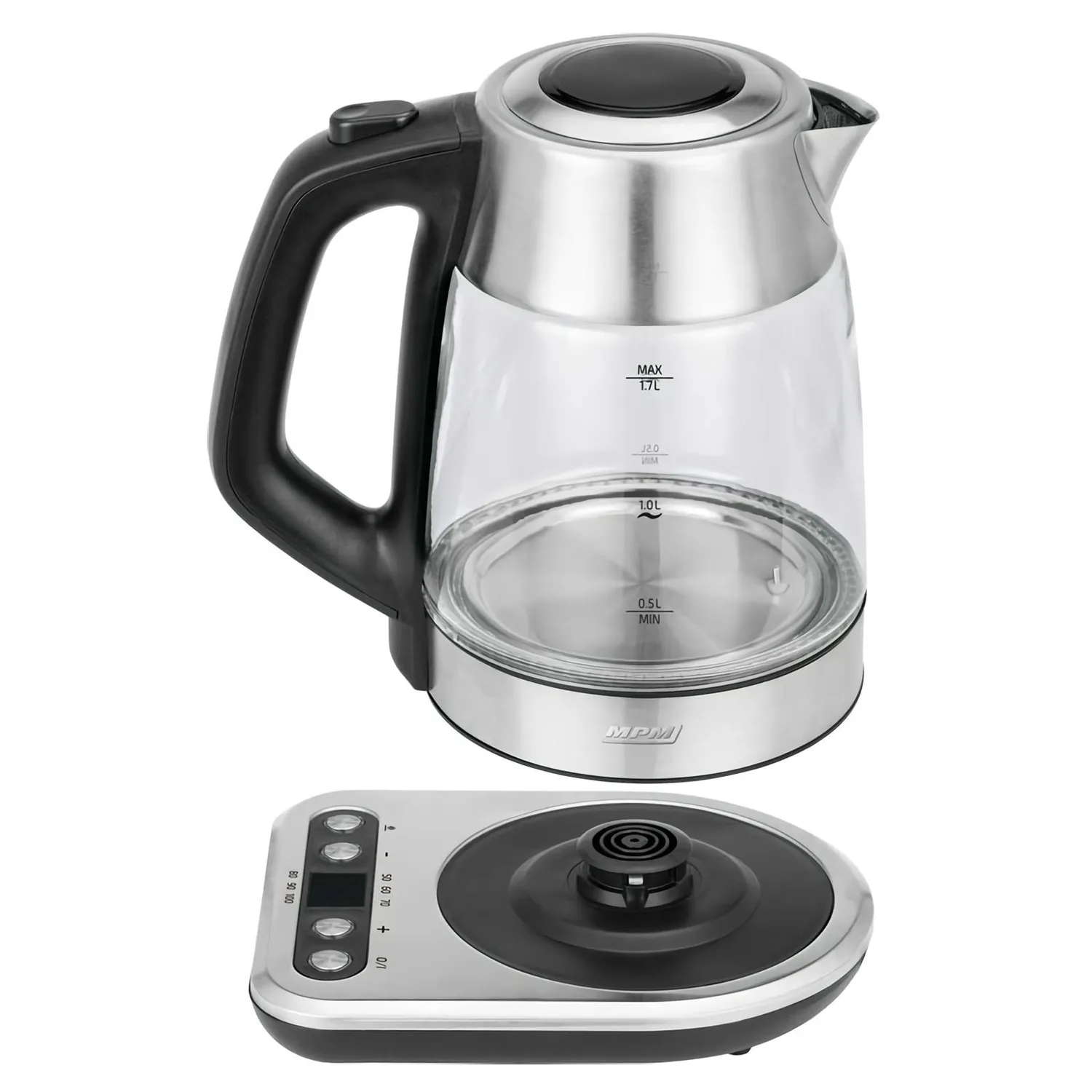 MPM MCZ-97 bouilloire verre 1,7 L température réglable
