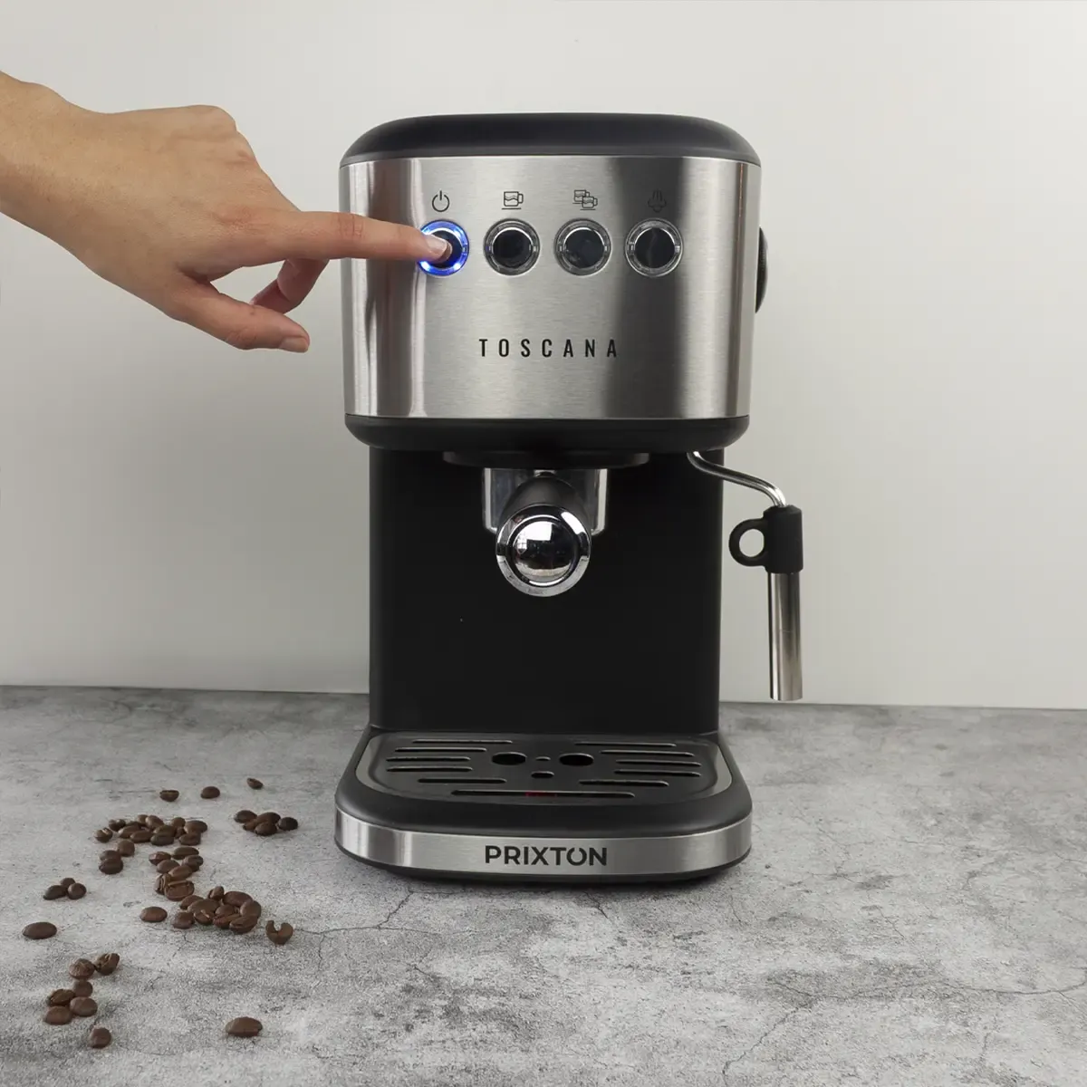 Prixton Toscana machine expresso dosettes et moulu 1,25 L