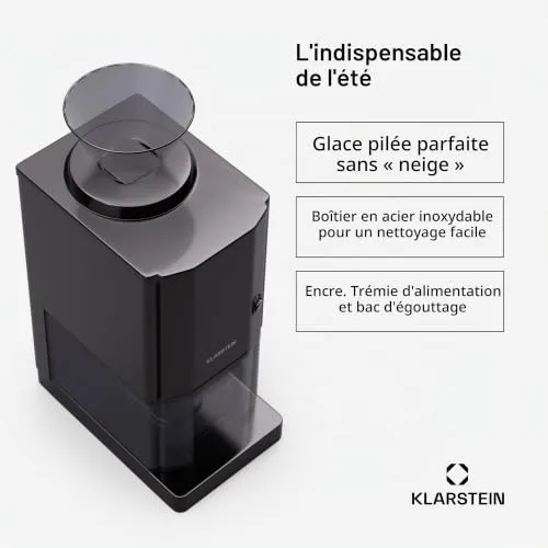 Klarstein Clearcube machine à glaçons inox 13 kg glaçons transparents
