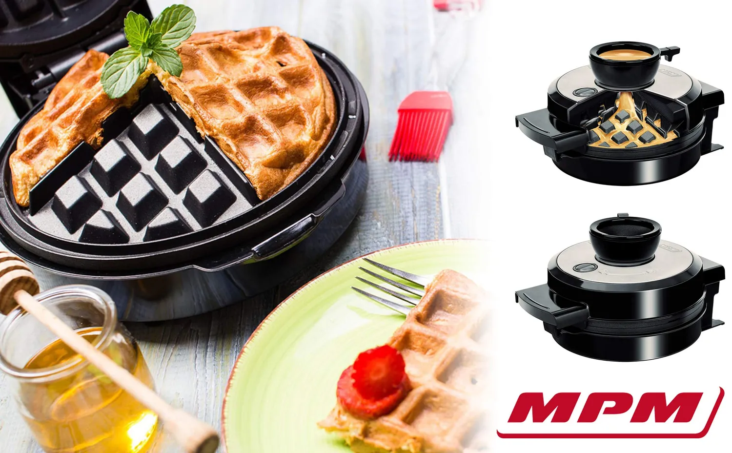 MPM MGO-31M gaufrier 4 gaufres 700 W inox